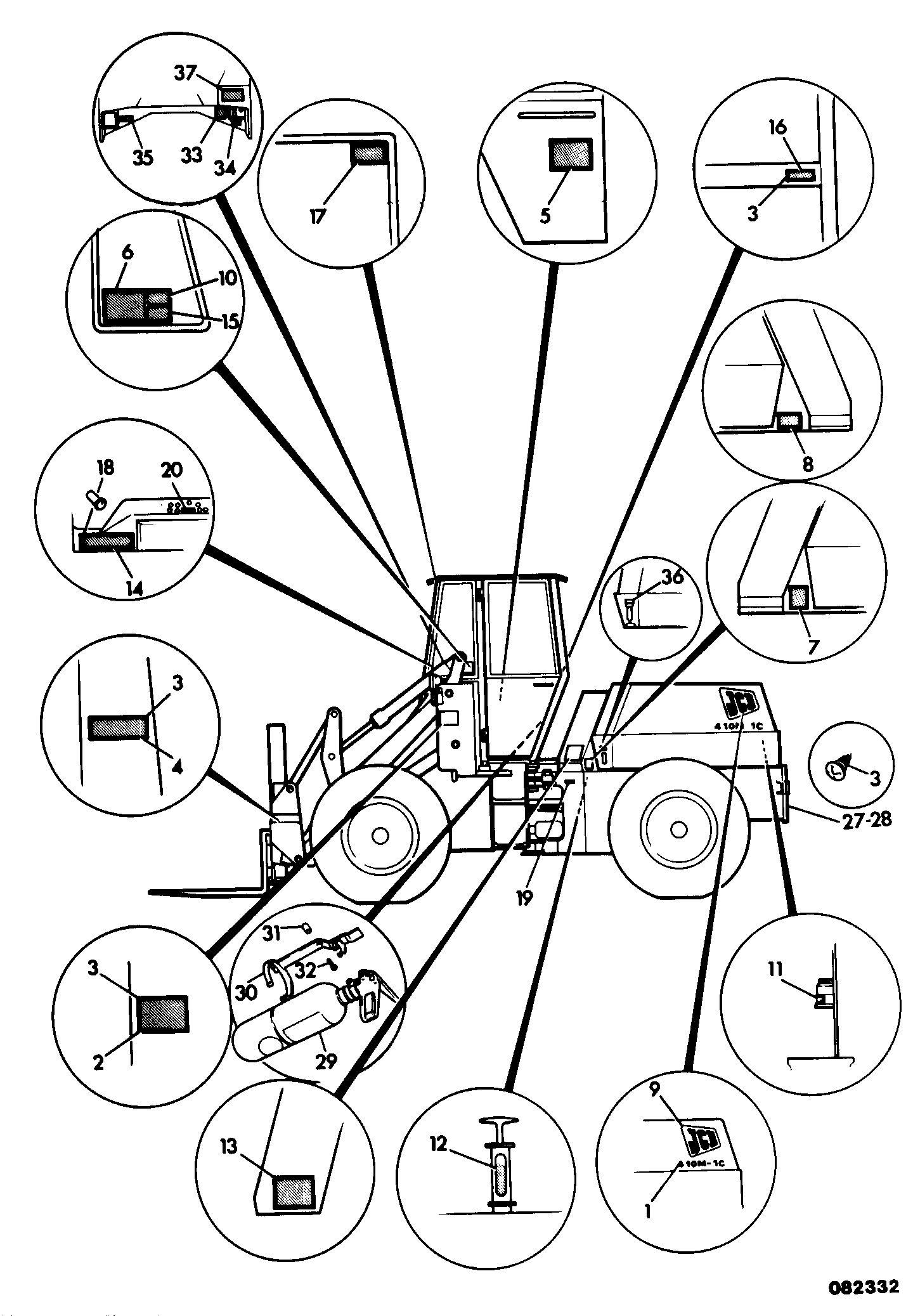 табличка 817/01419 JCB
