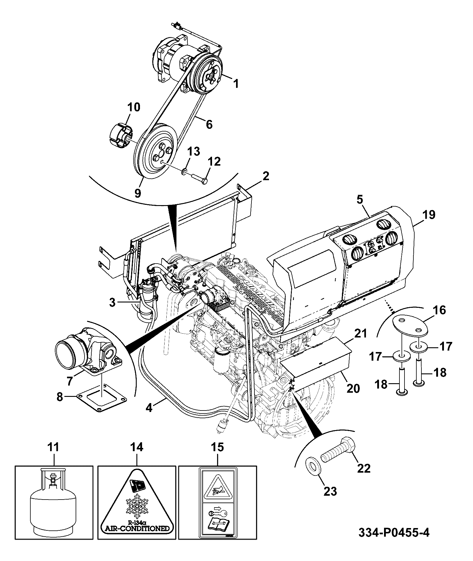 Комплект-компрессор 334/P0966 JCB