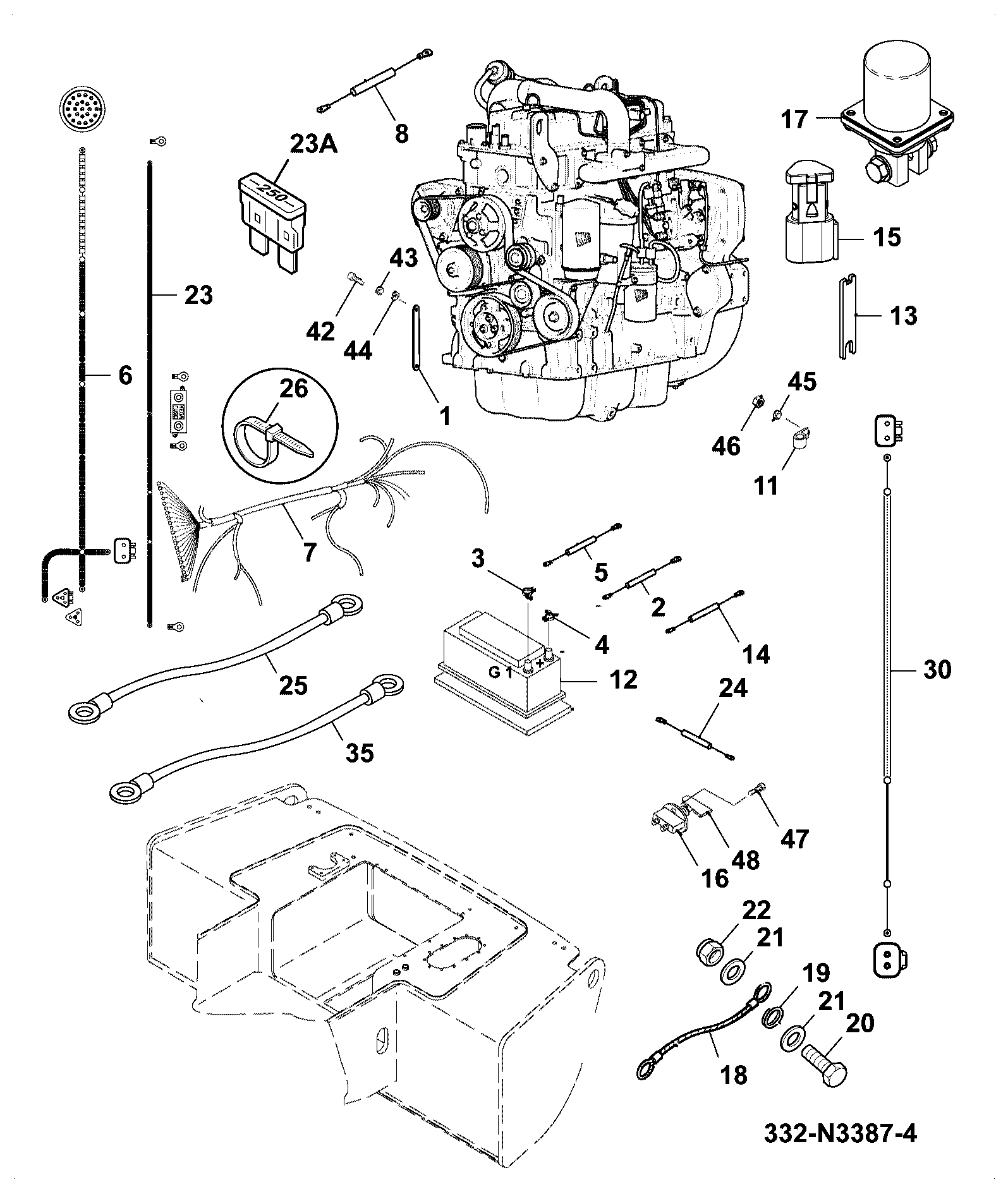 Жгут проводов 332/N3433 JCB