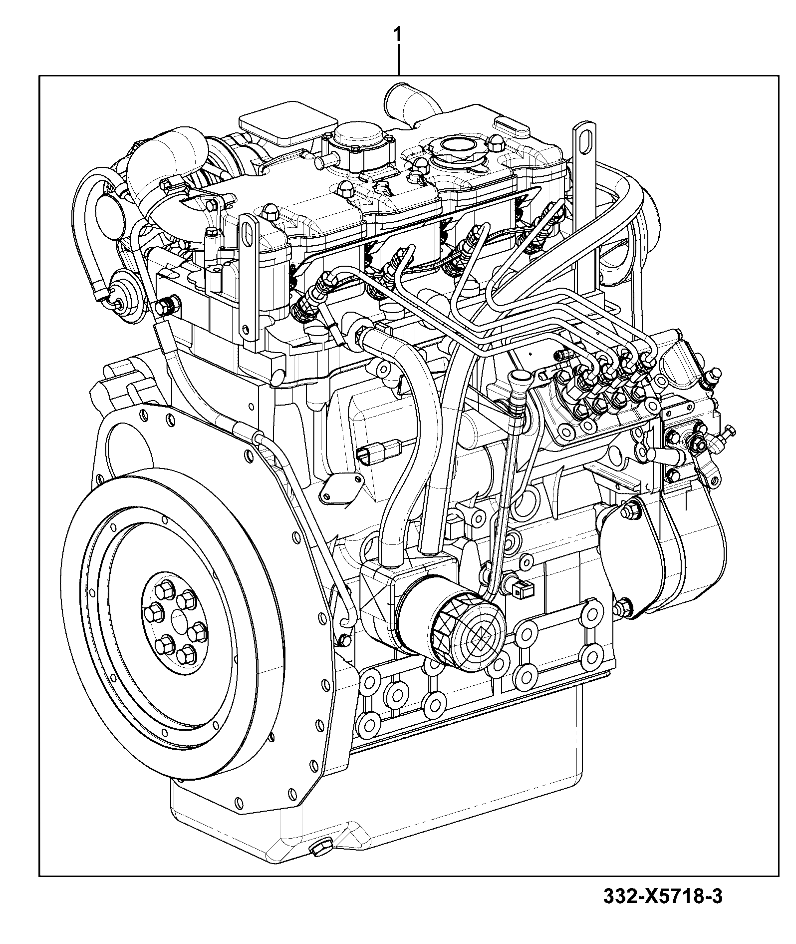 Двигатель 332/X5718 JCB