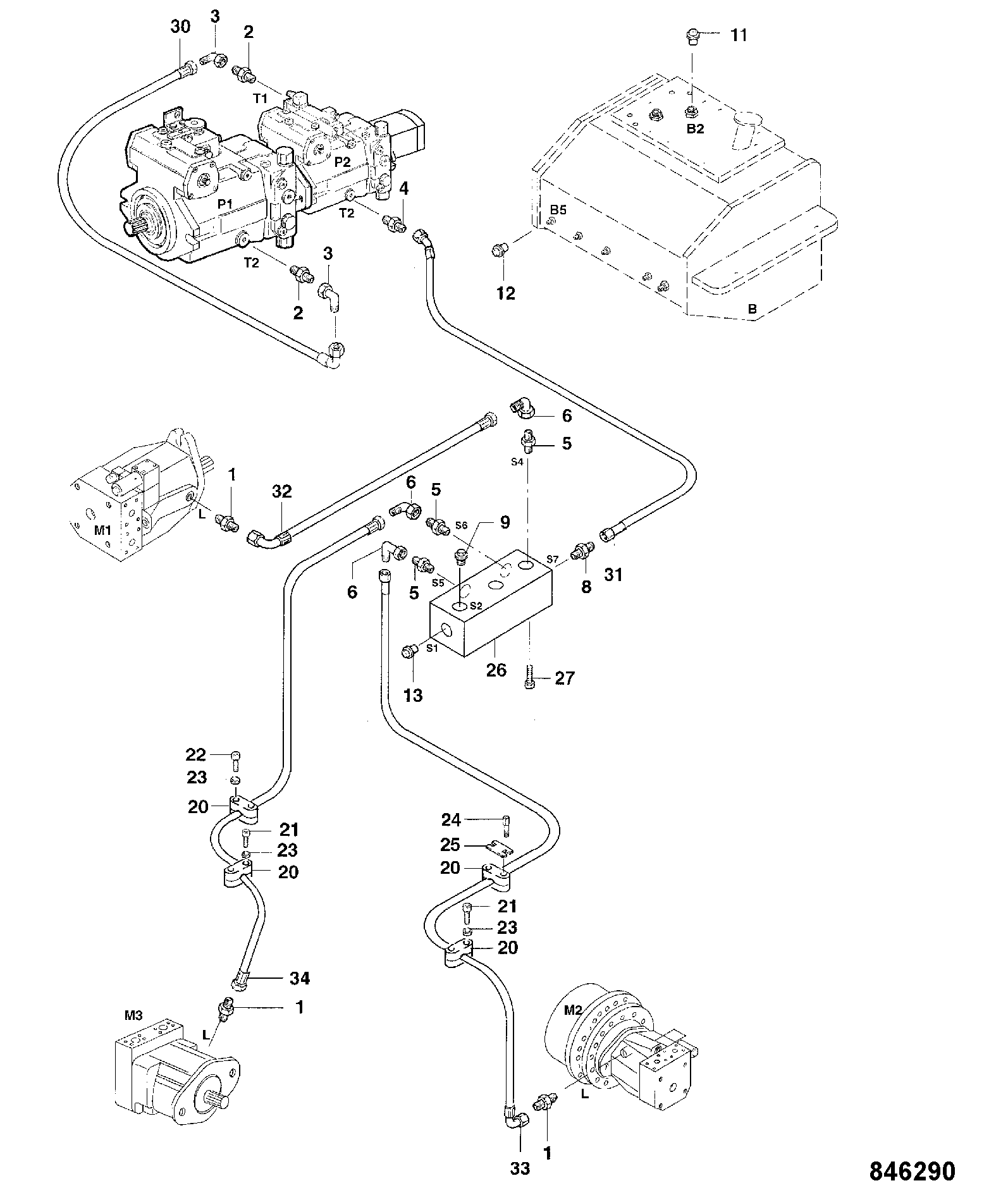 Шланг 2883/39434 JCB
