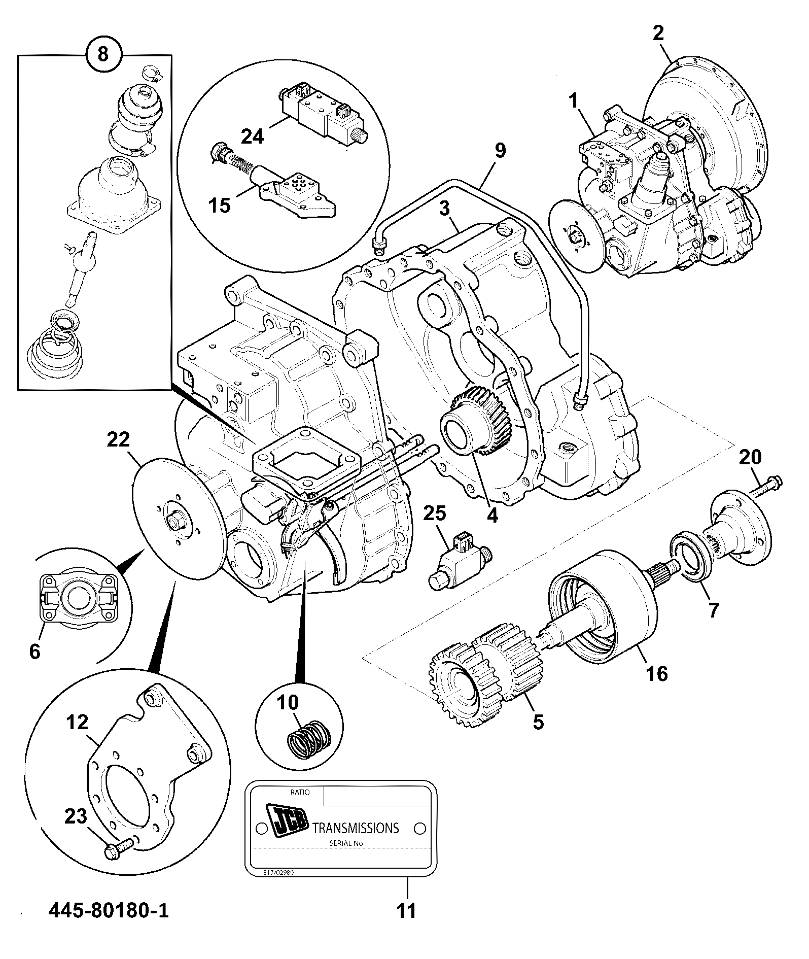 Коробка передач 460/14500 JCB