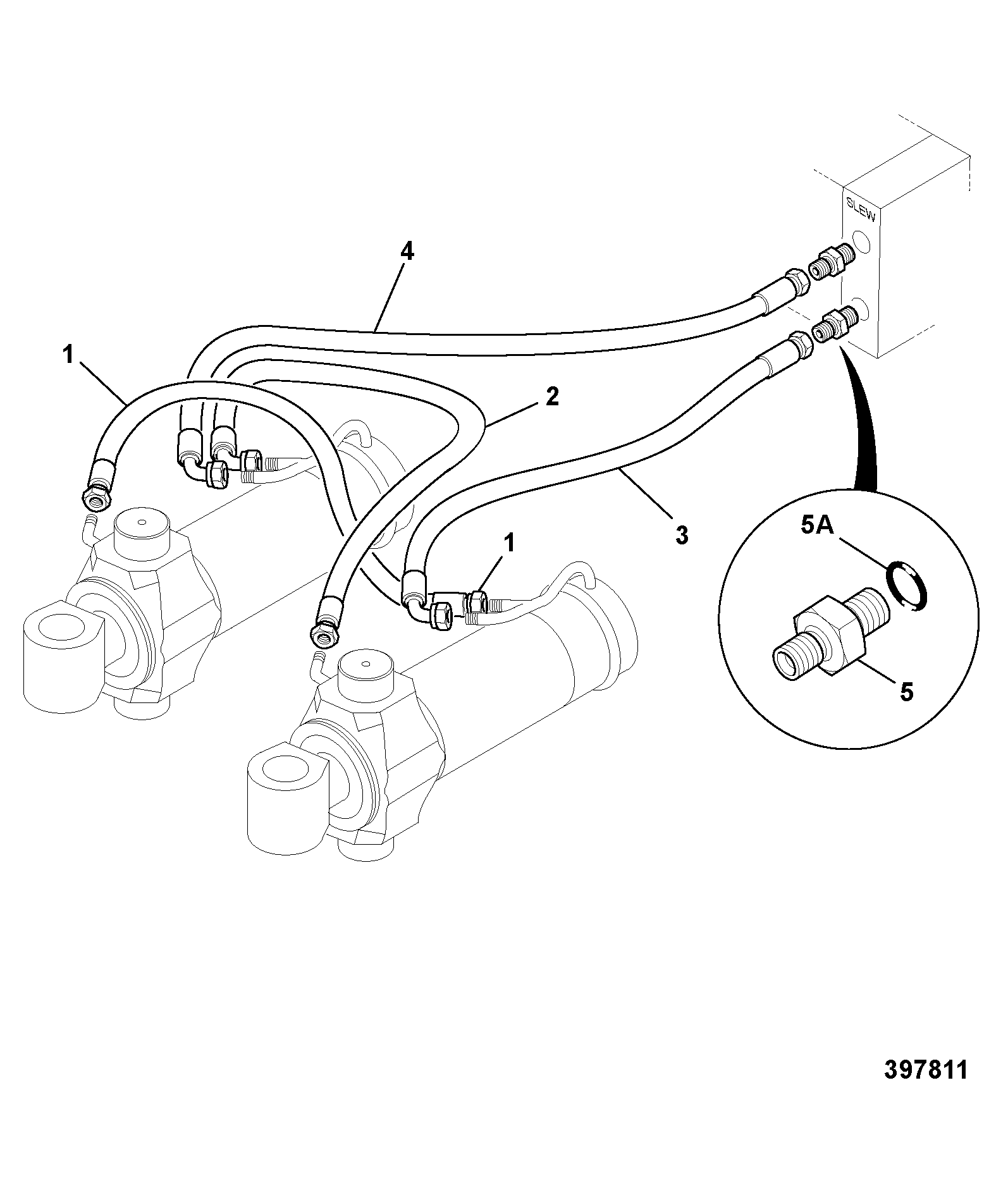 Шланг 31AP/MA044 JCB