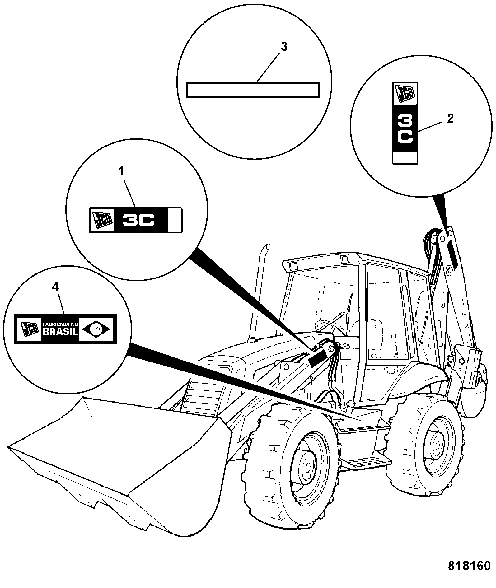 Наклейка 817/20600 JCB