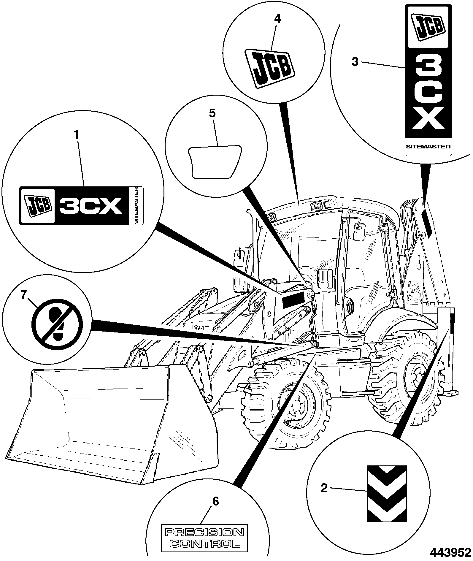 Наклейка 817/19239 JCB