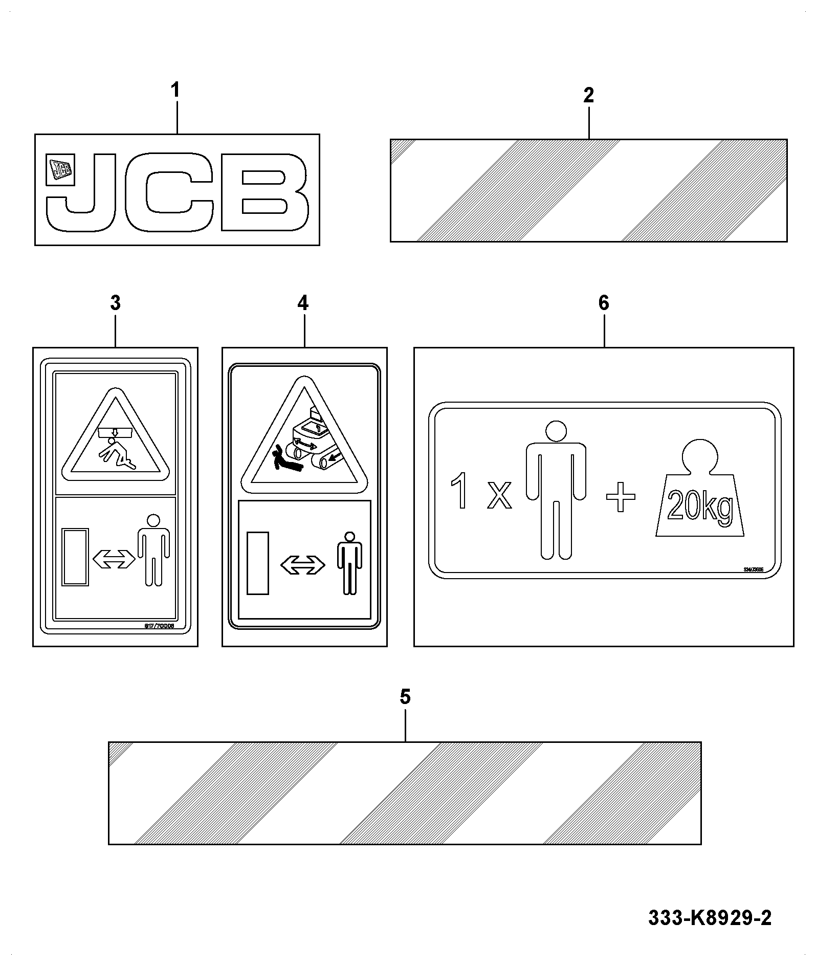 Наклейка 334/J3505 JCB