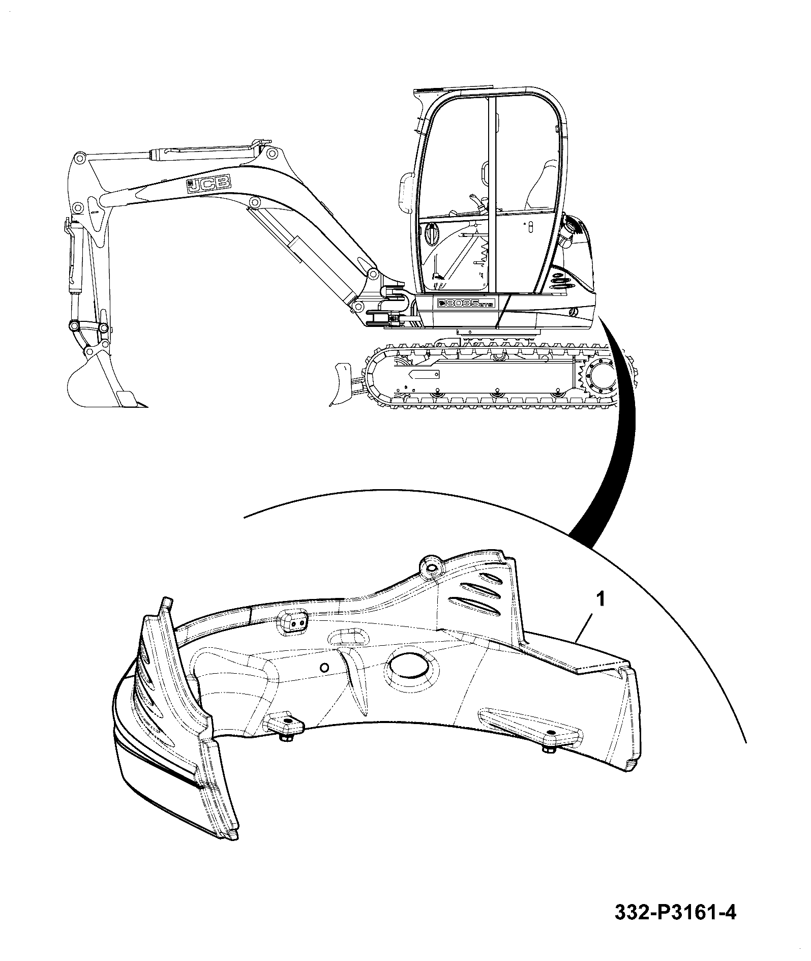 Противовес 332/W6891 JCB