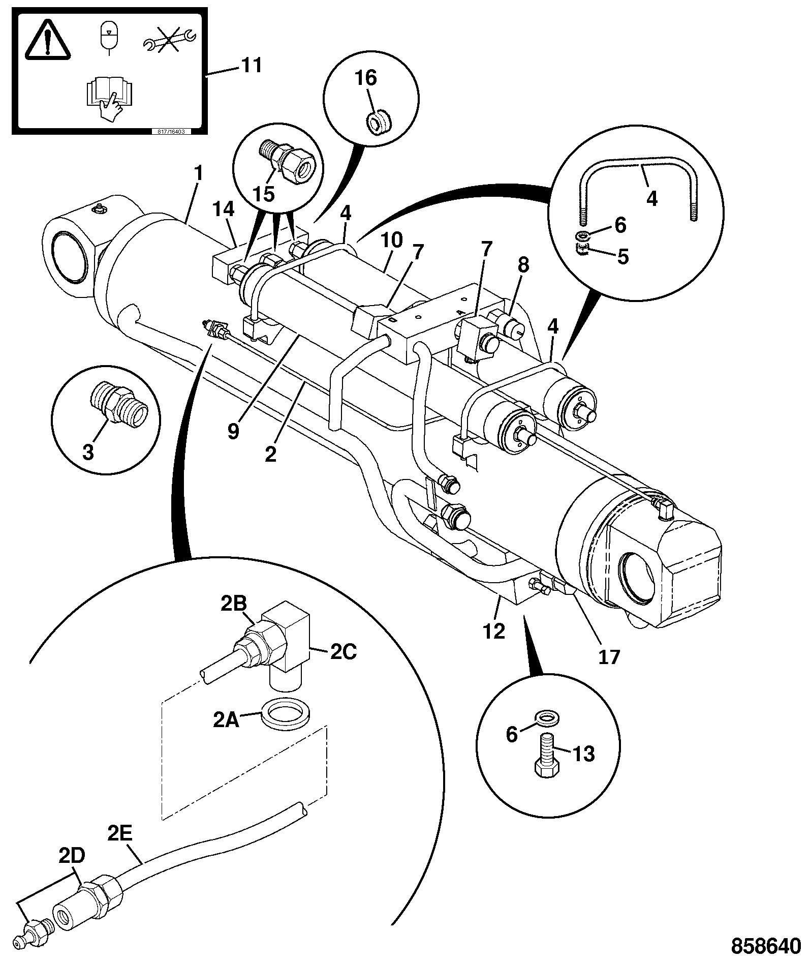 Аккумулятор гидравлический 32/925722 JCB