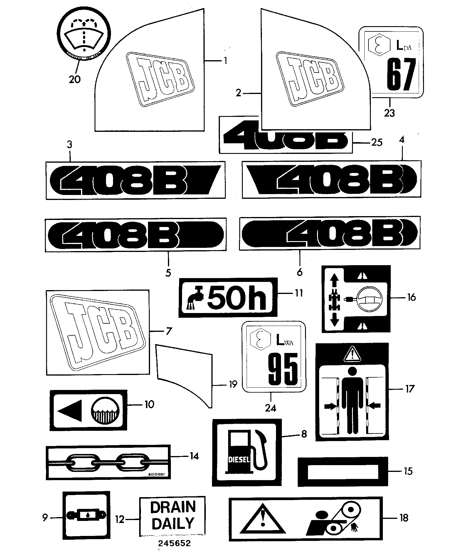 Наклейка 817/04229 JCB