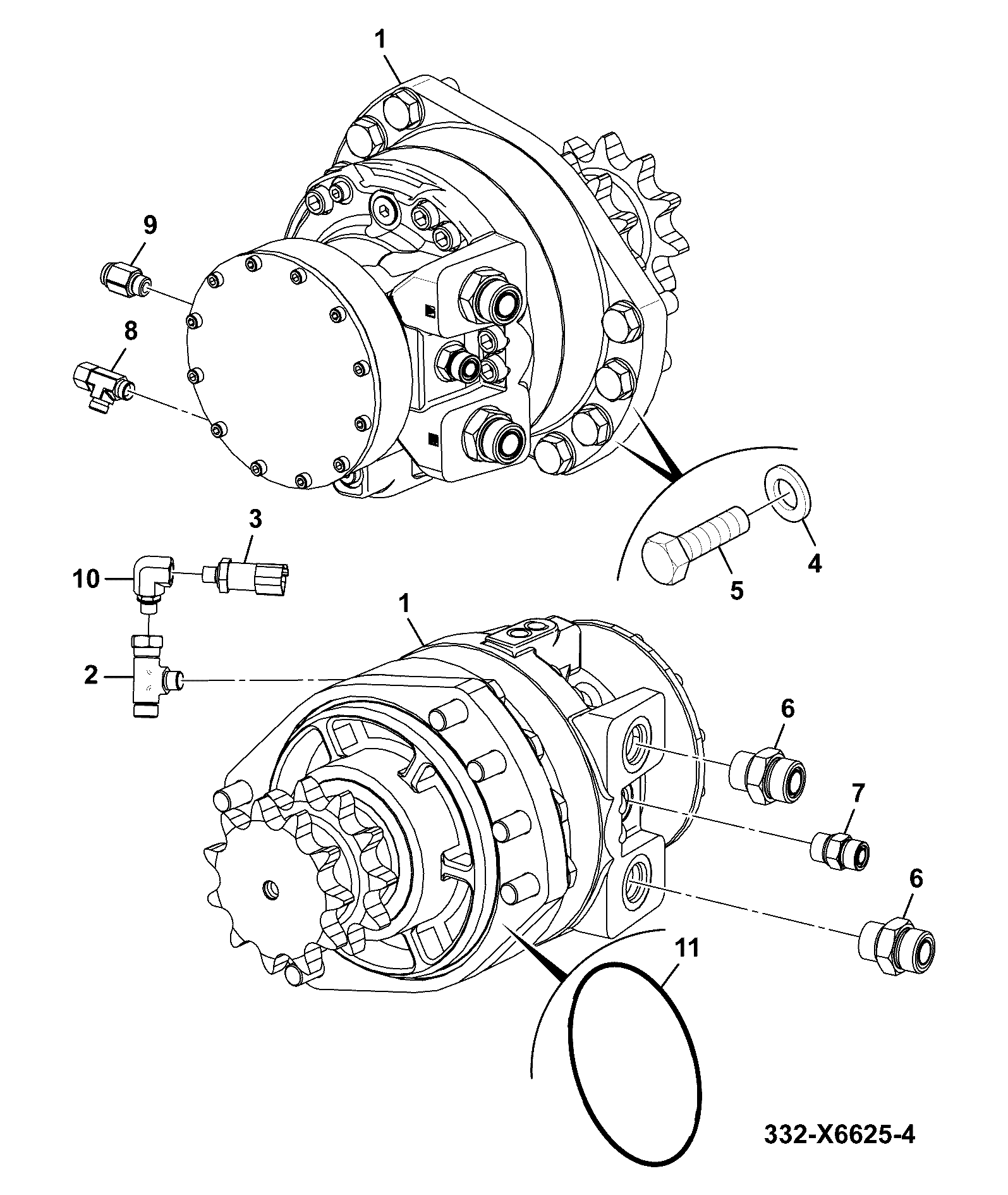 Переходник 332/X1574 JCB