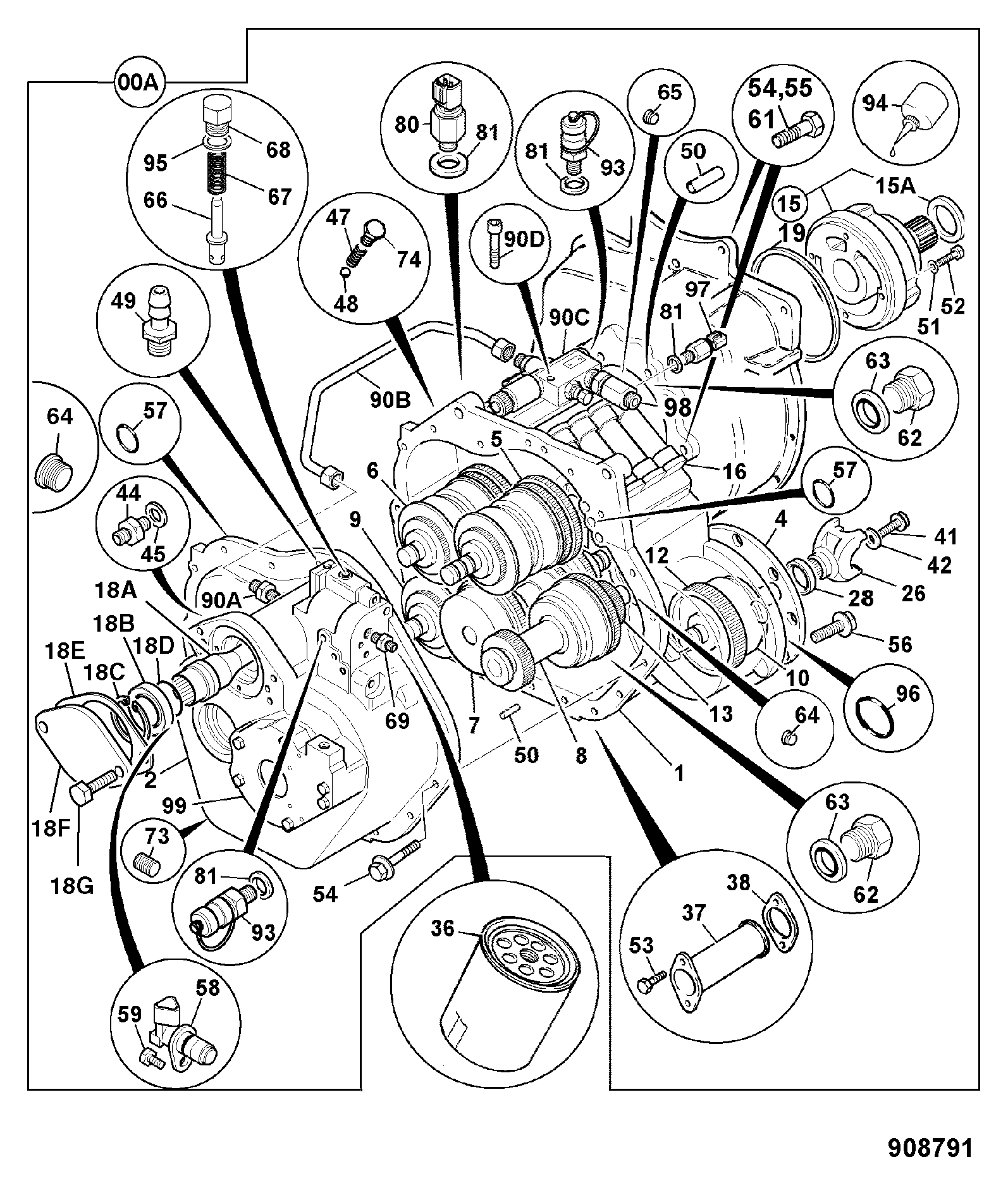 Коробка передач 460/82140 JCB