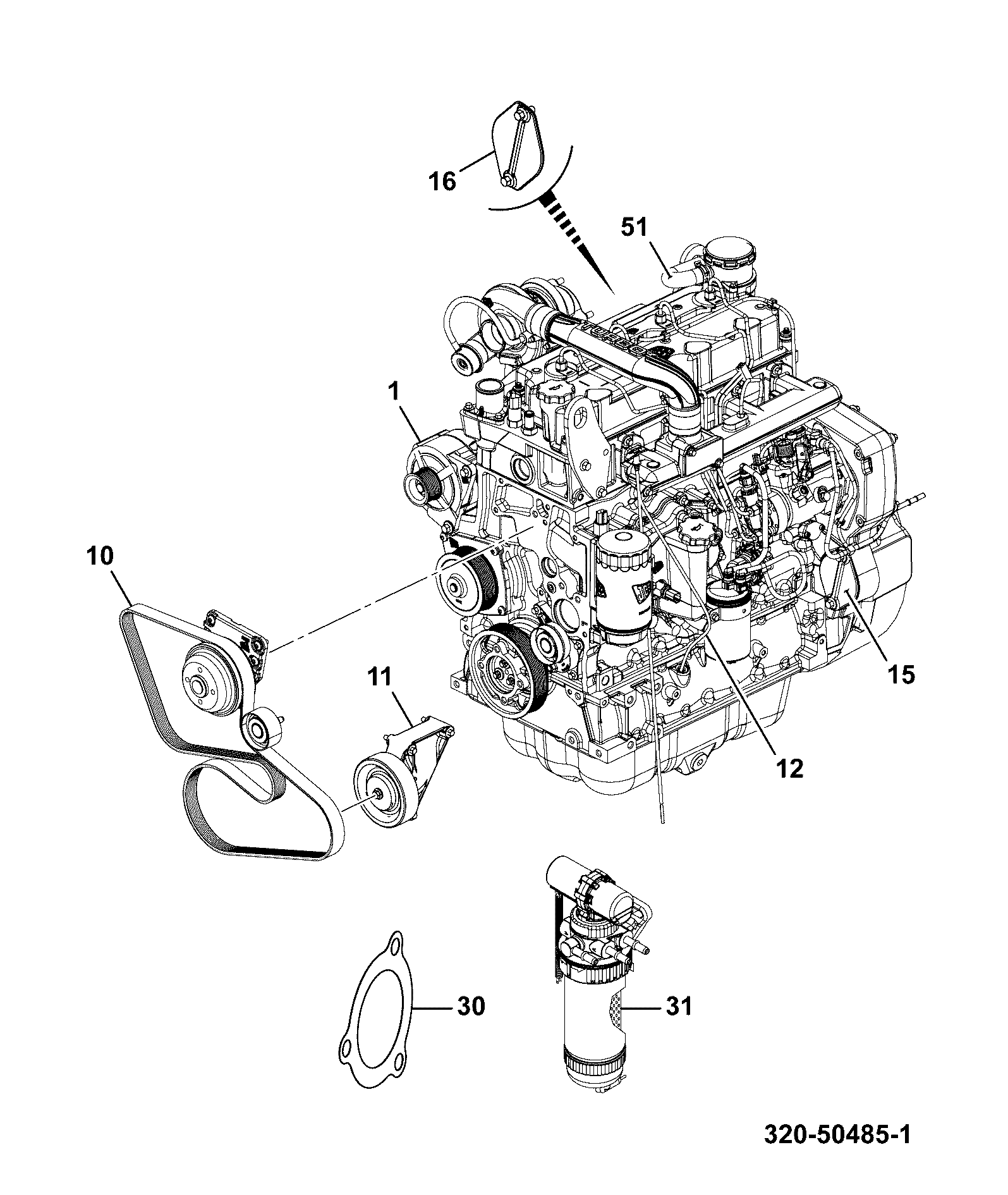 Двигатель 320/40757 JCB