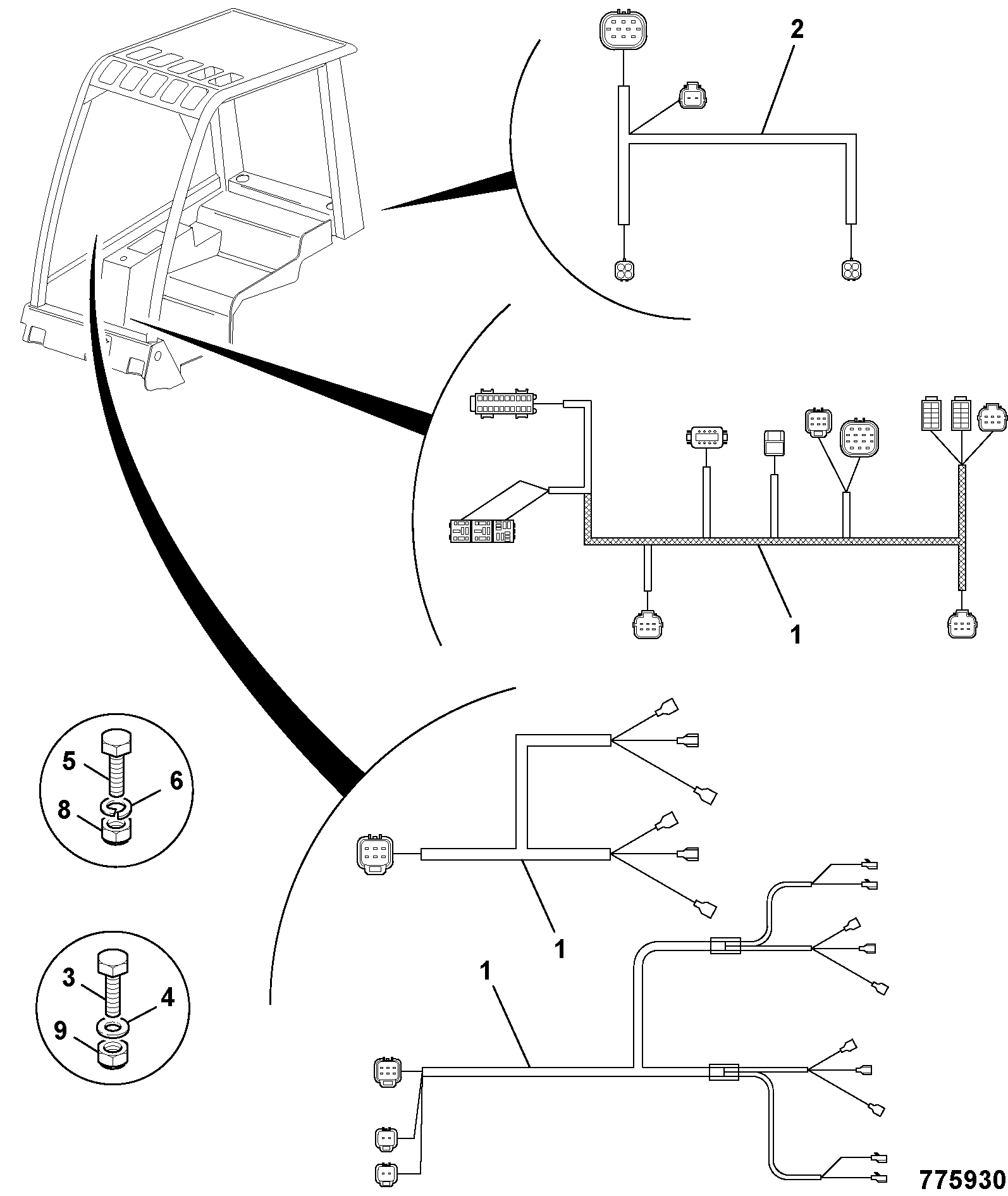 Жгут проводов 721/00599 JCB