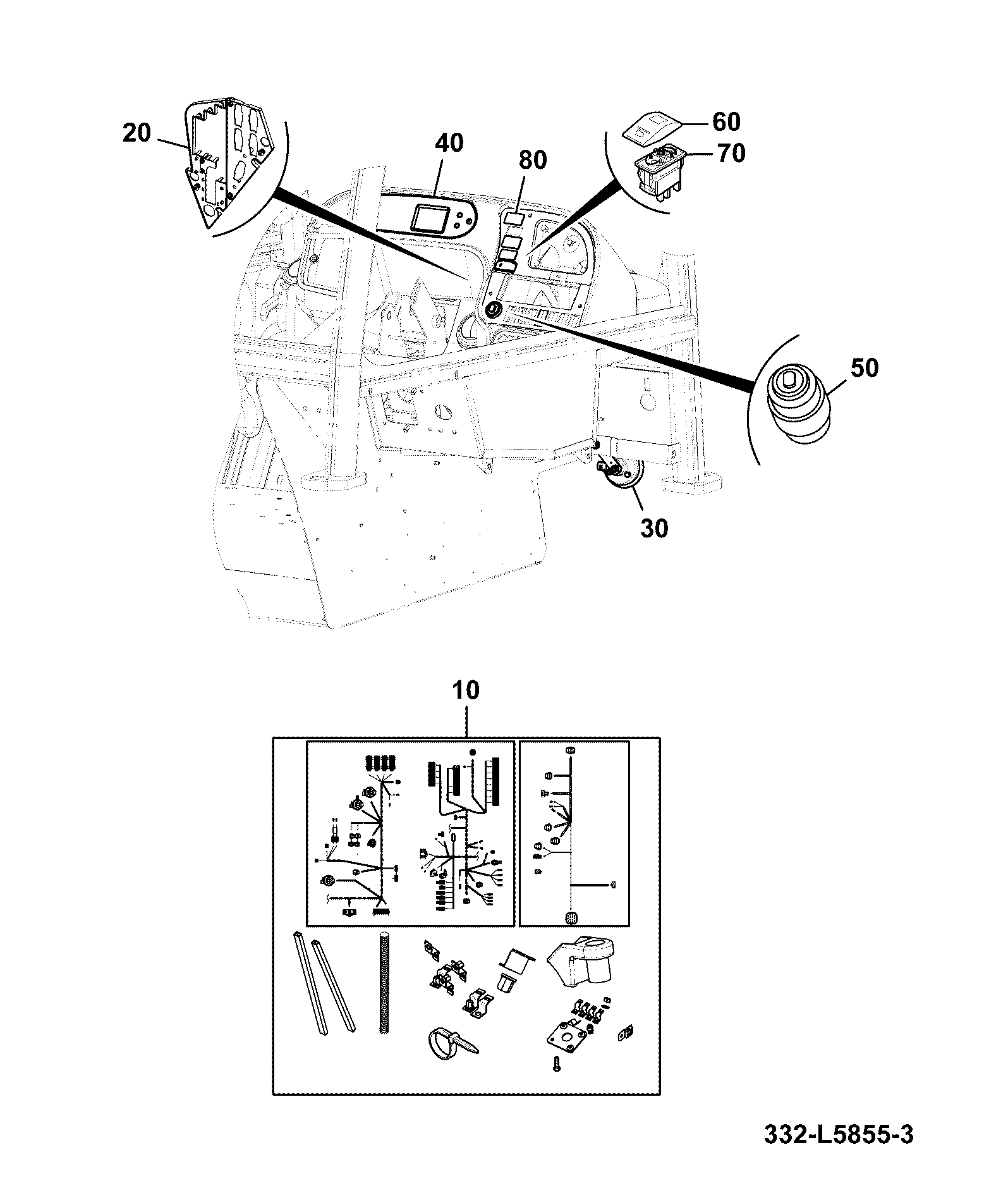 Жгут проводов 332/H3121 JCB