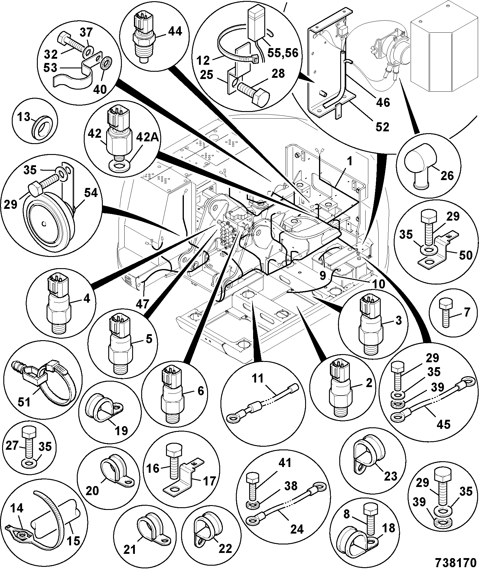 Жгут проводов 721/11638 JCB