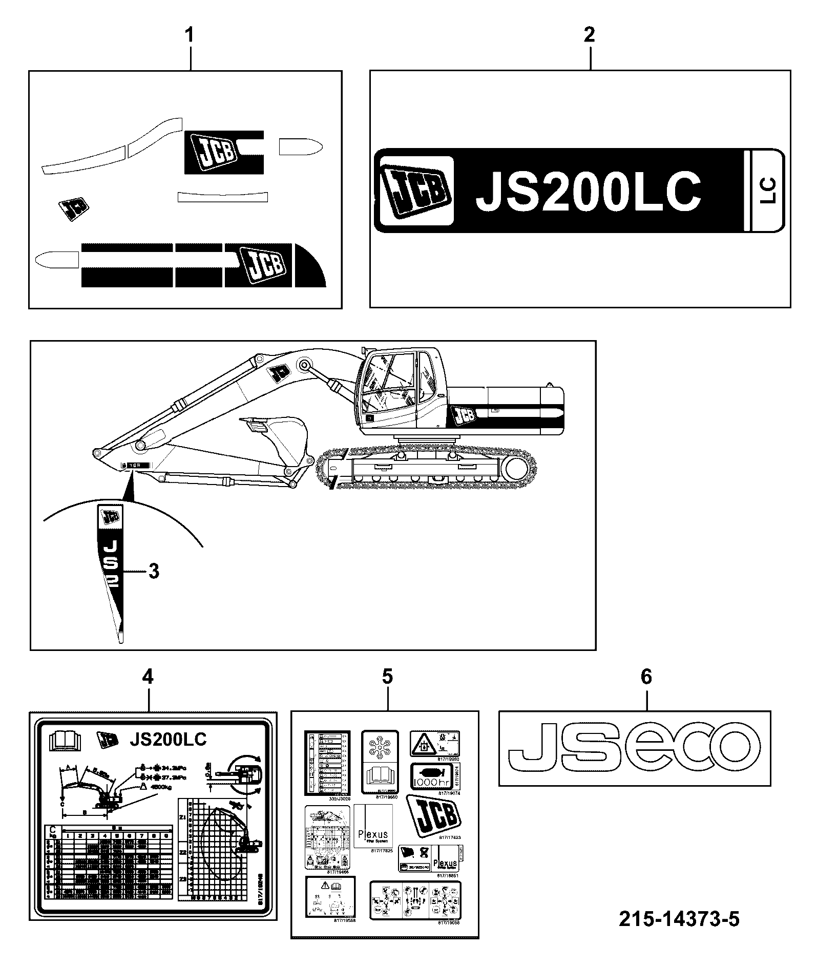 Наклейка 332/K4048 JCB