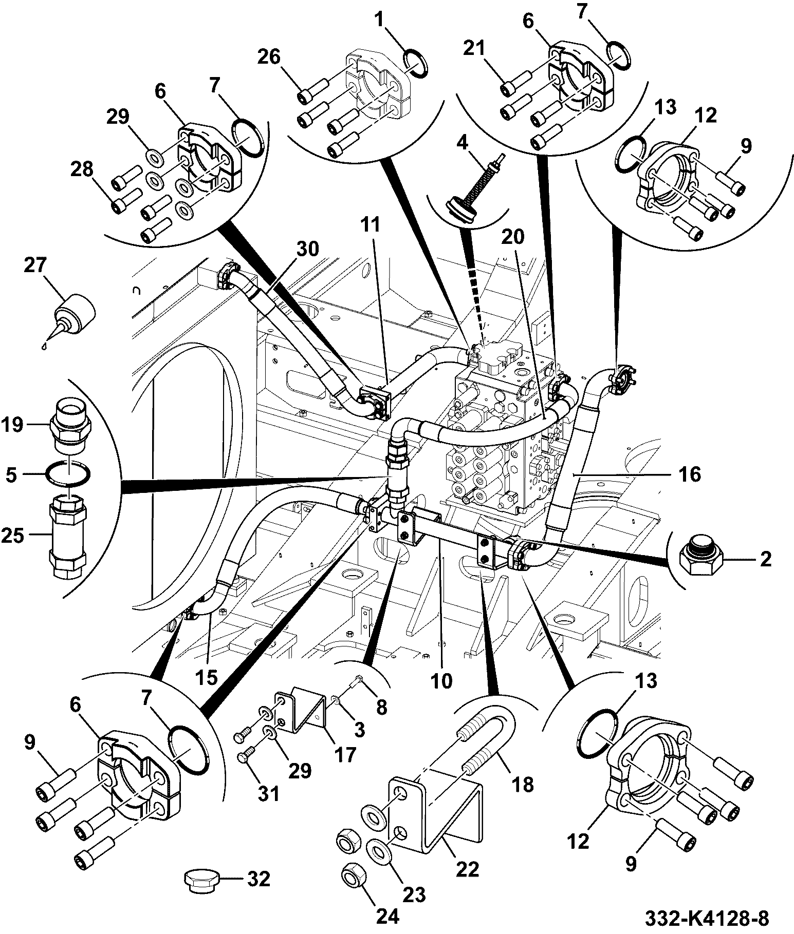 Фланец 821/10352 JCB