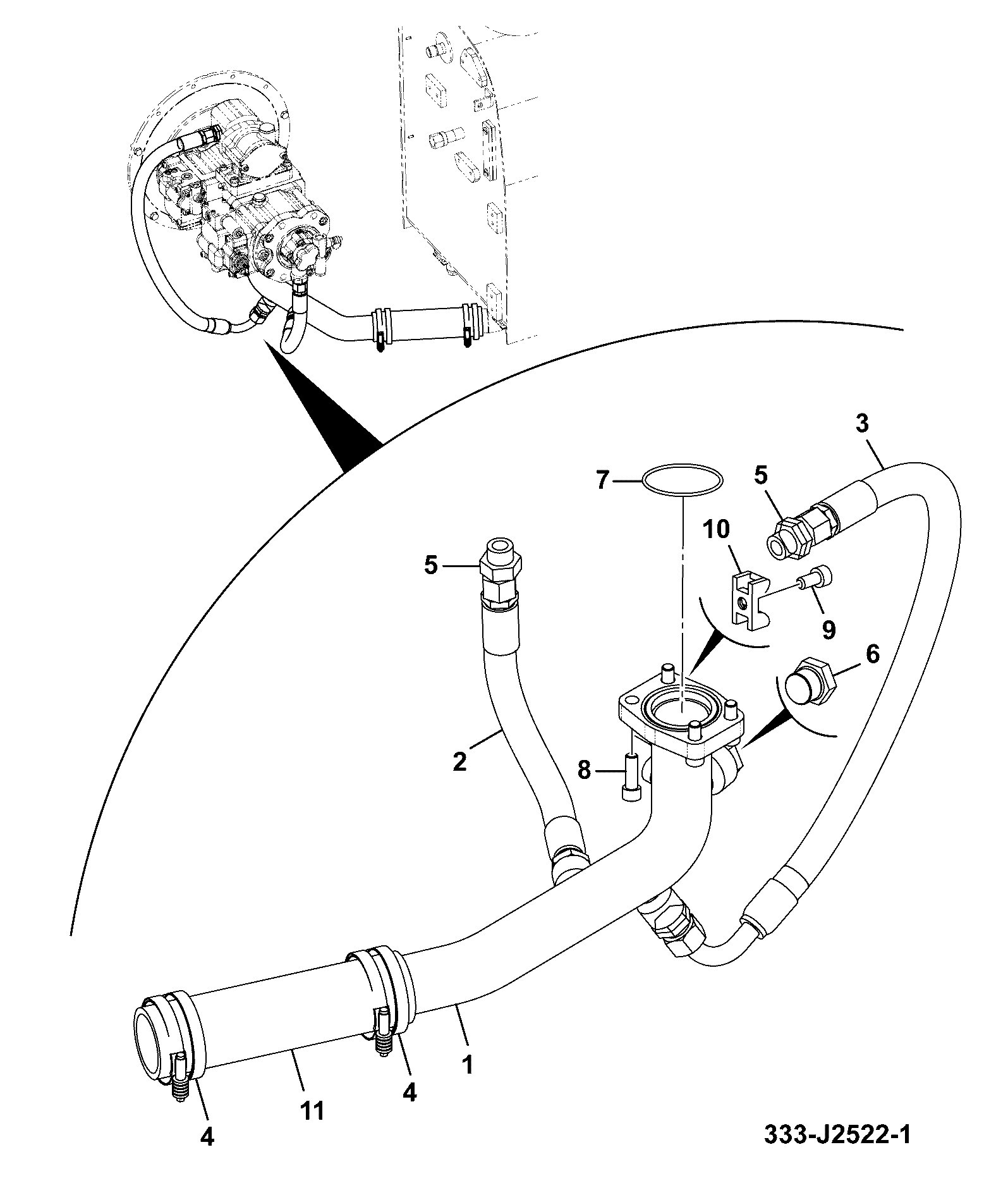 Шланг 333/J7764 JCB
