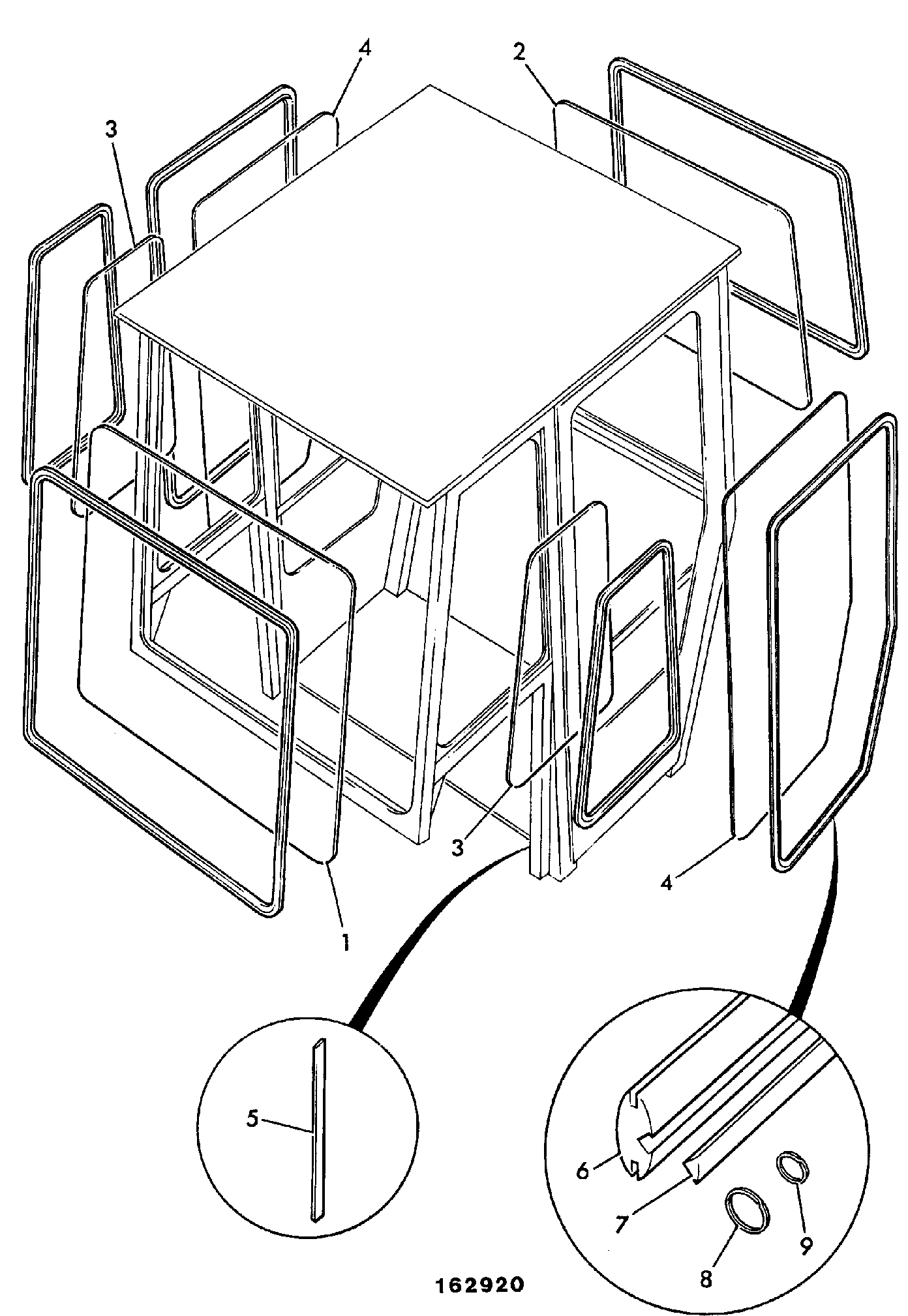 Лобовое стекло 827/30266 JCB