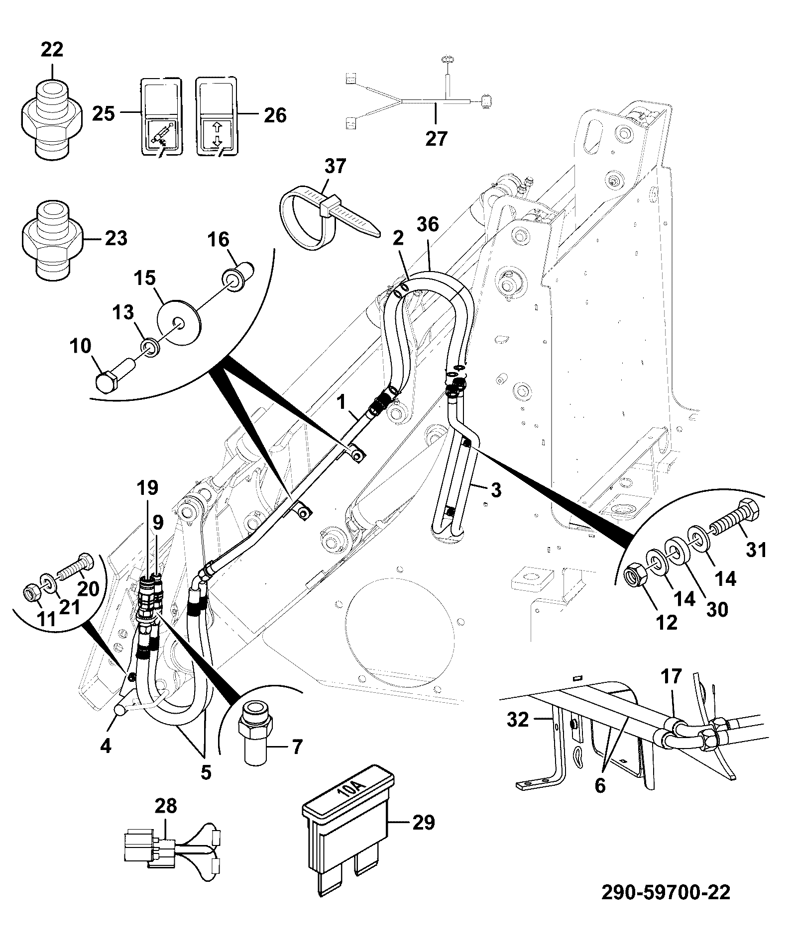 Жгут проводов 721/11094 JCB