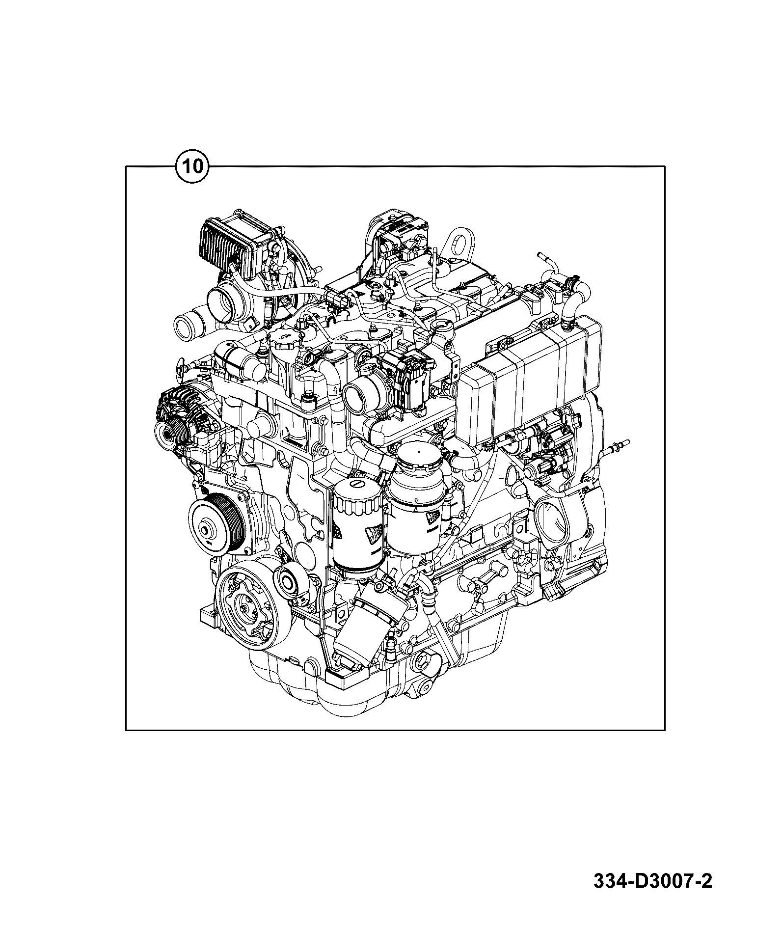 Двигатель 334/D2701 JCB