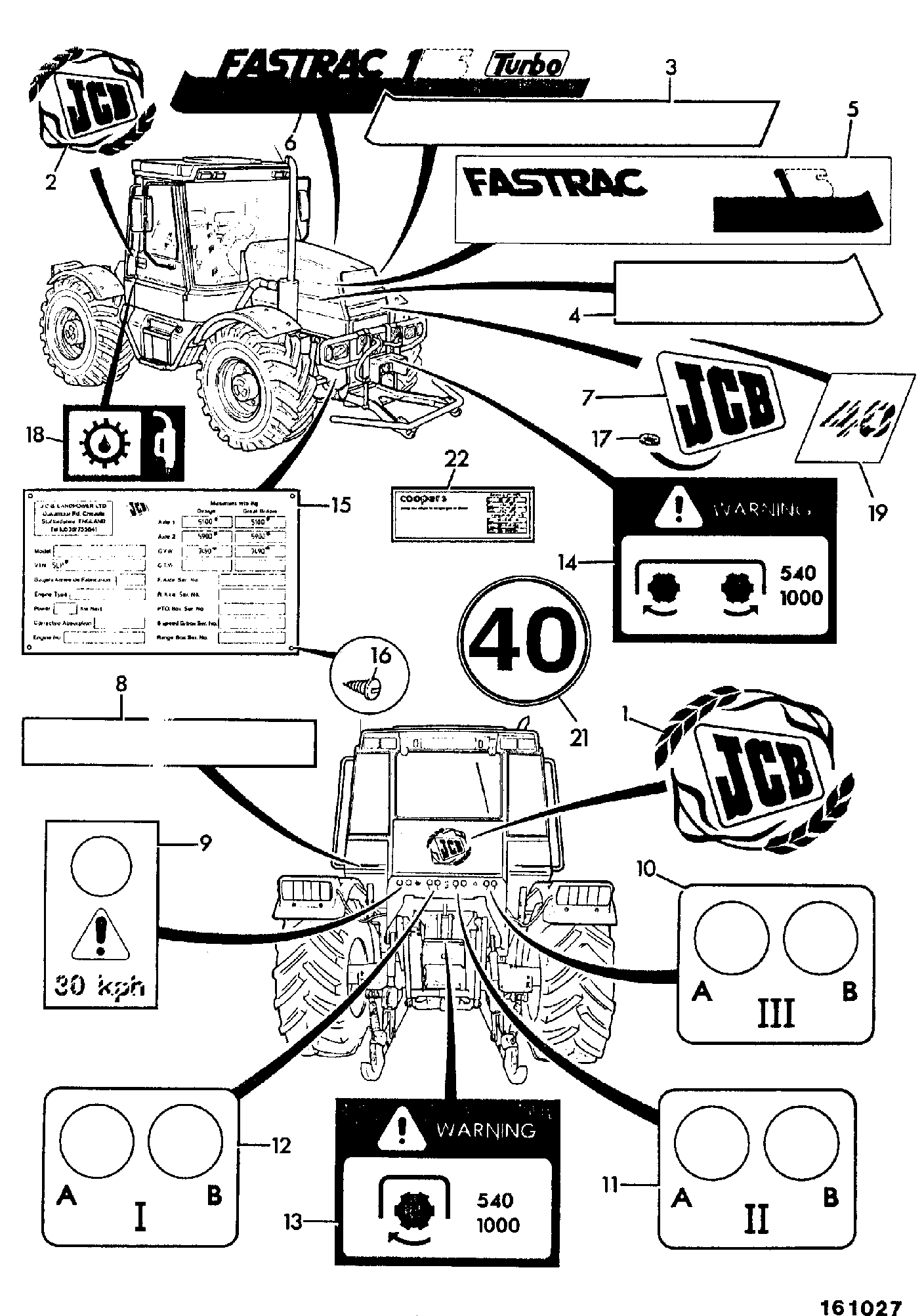 Наклейка 817/03071 JCB