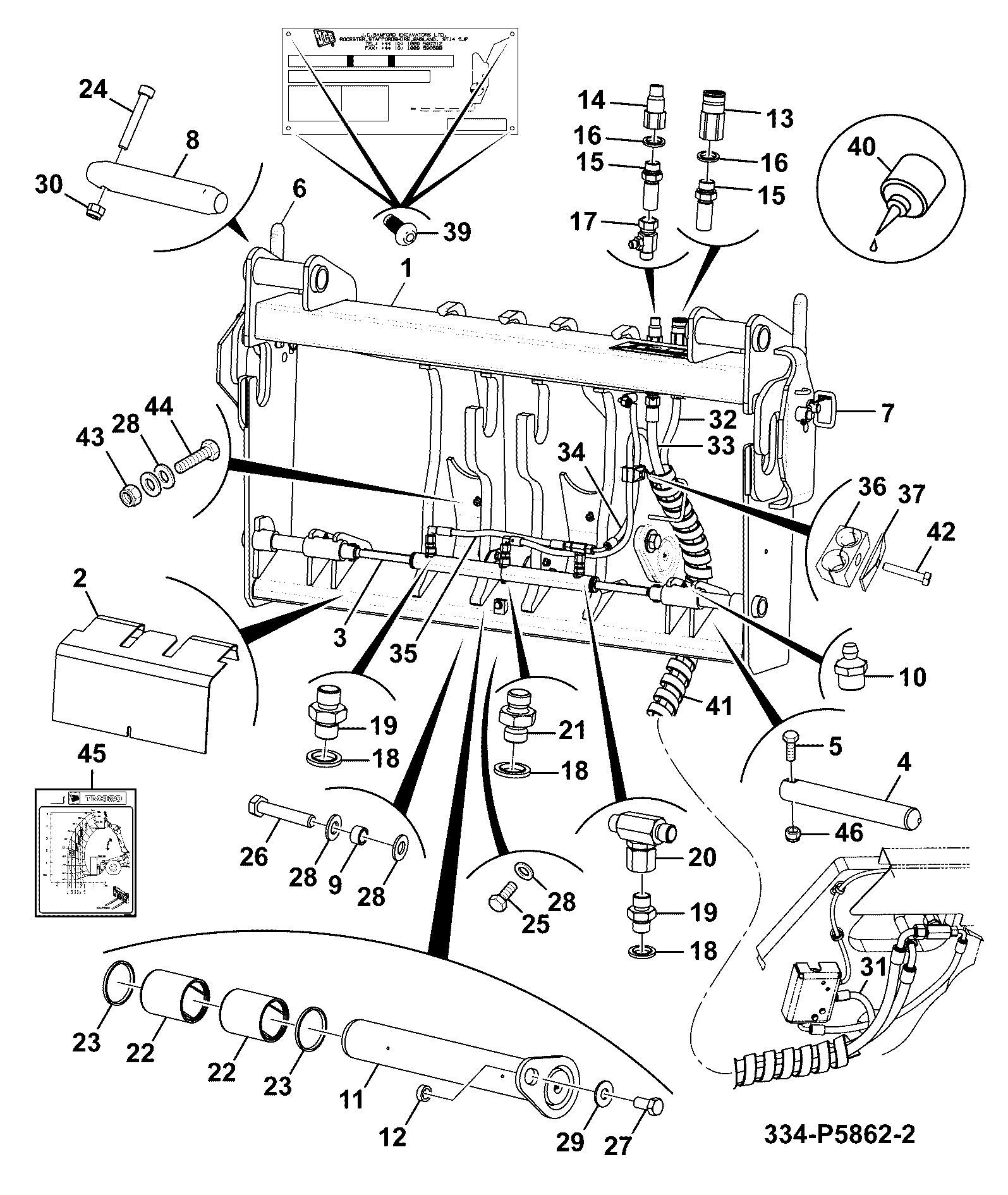 Крышка 332/V3969 JCB