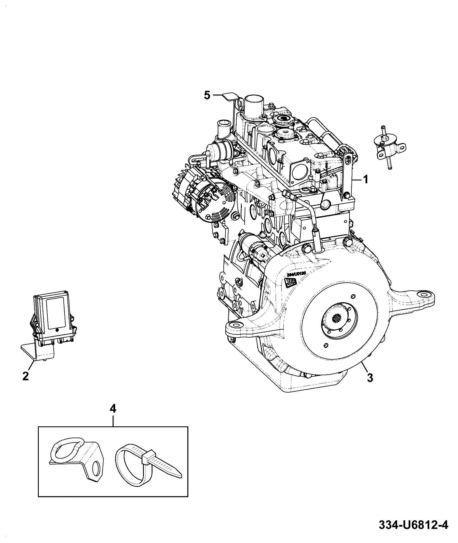 крепление 334/U4623 JCB