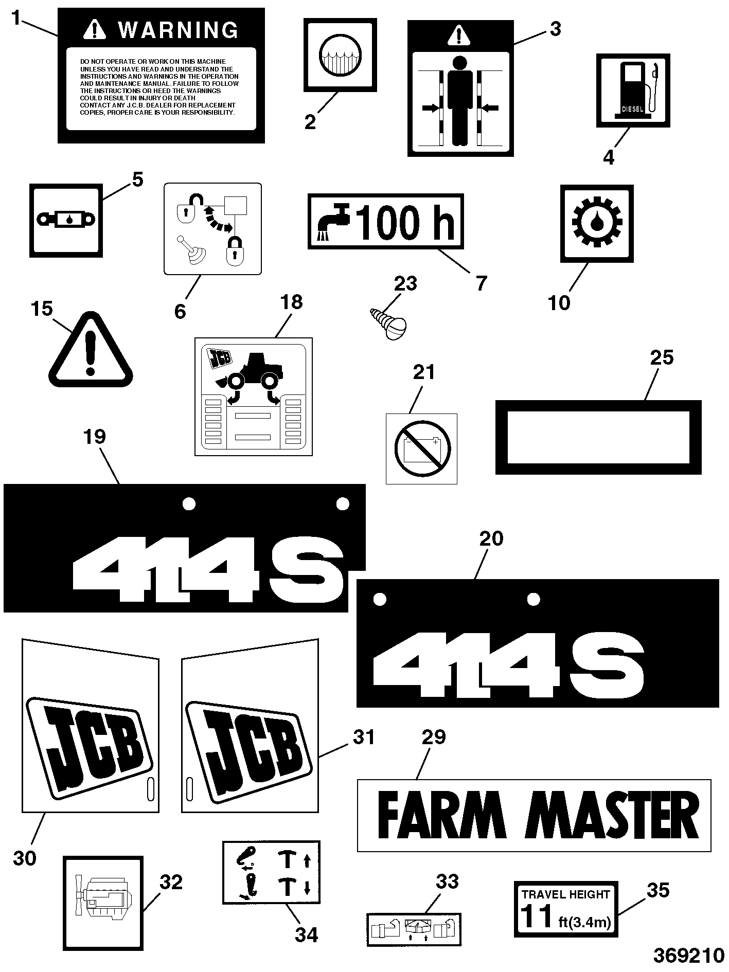 Наклейка 817/17360 JCB
