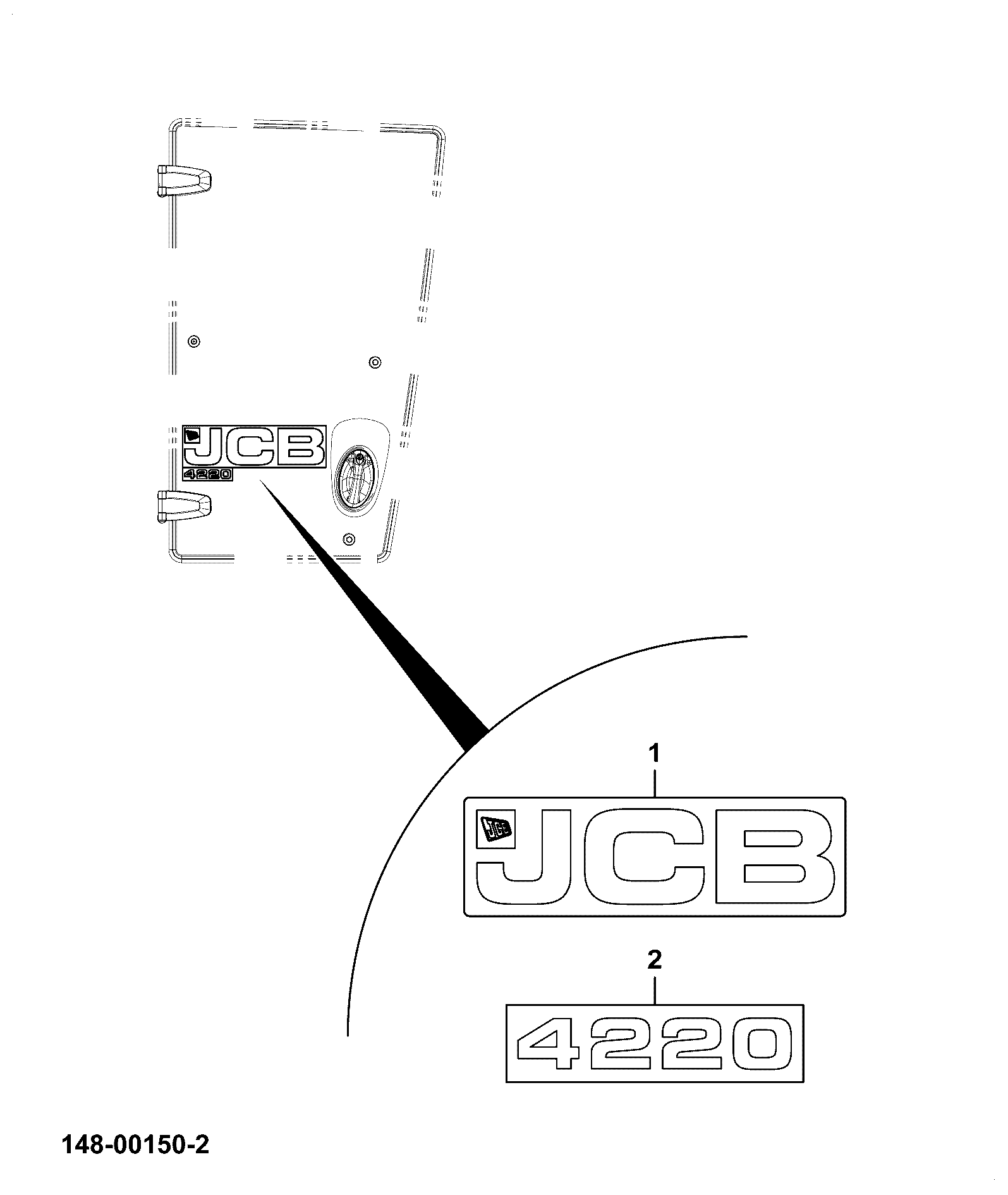 Наклейка 334/S7560 JCB