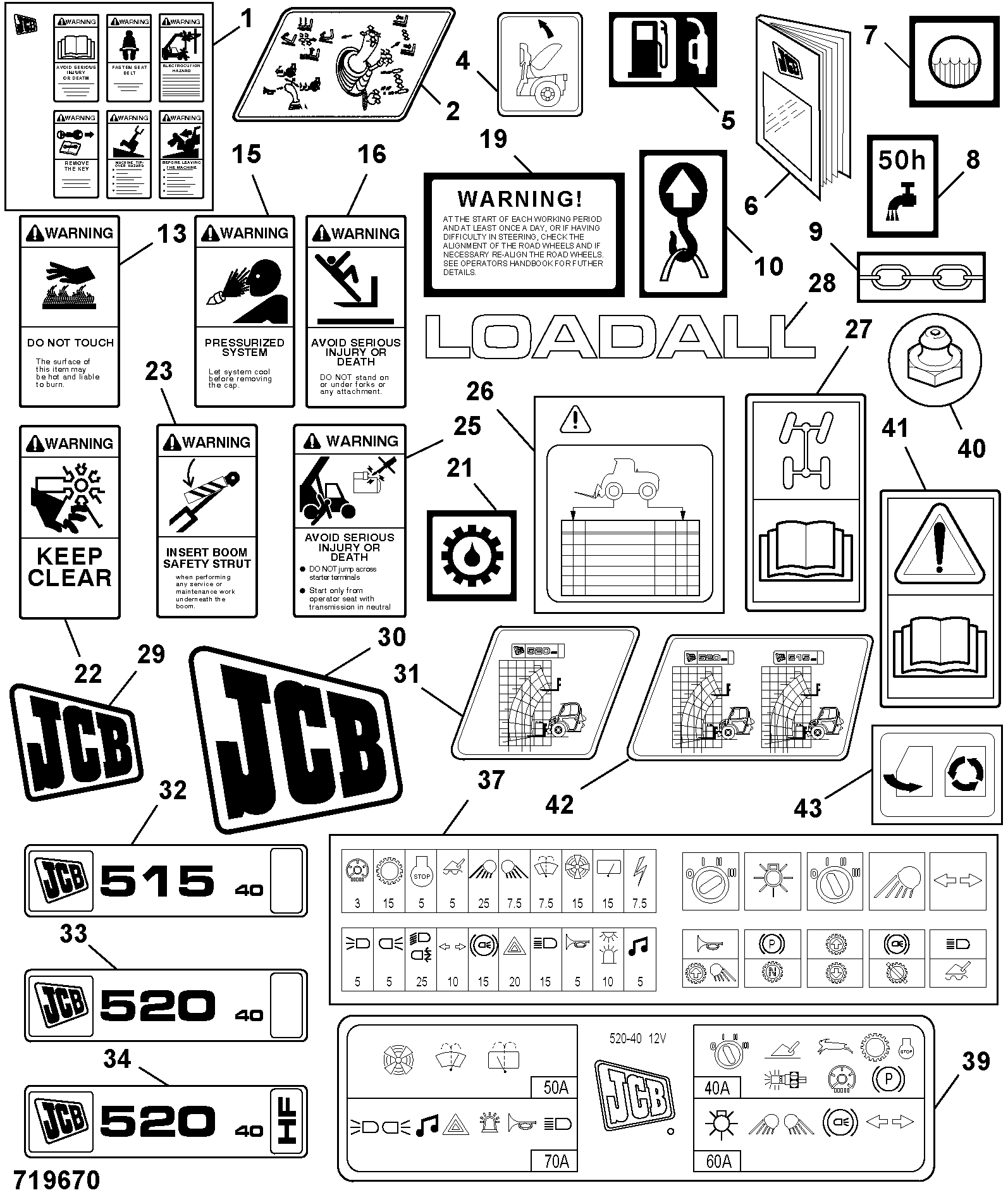 Наклейка 817/18804 JCB
