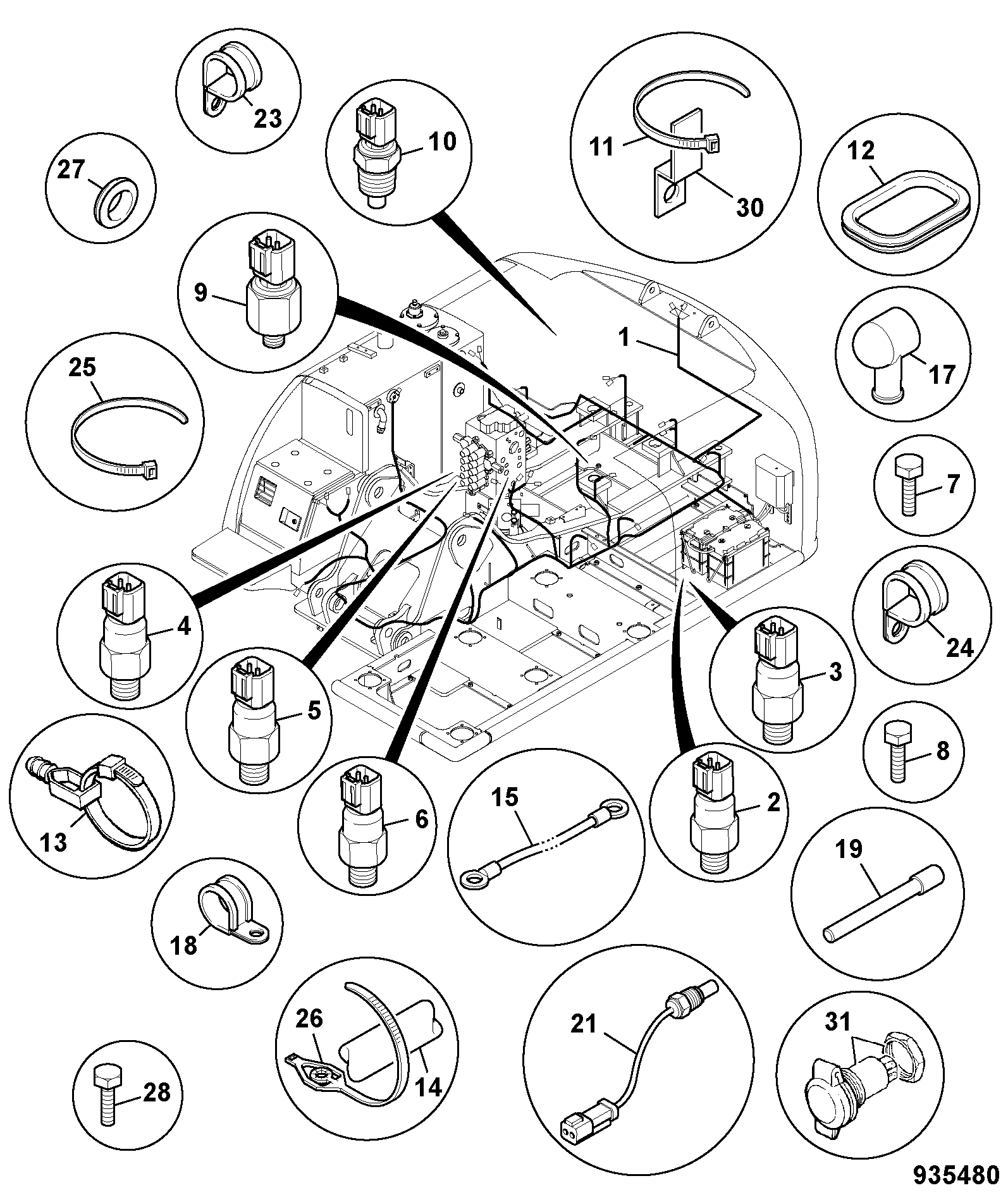 Жгут проводов 332/J3294 JCB