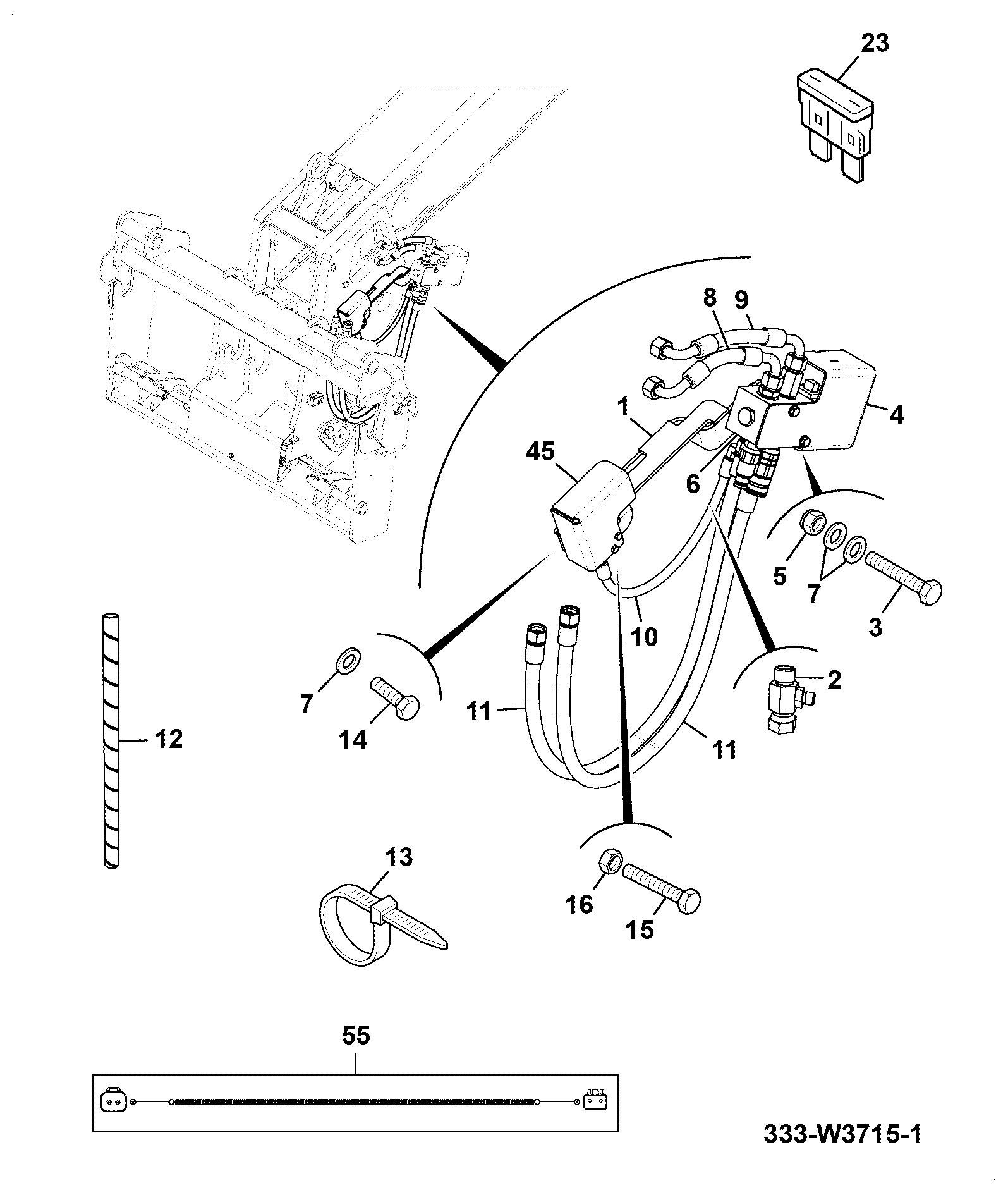 Шланг 332/U1216 JCB