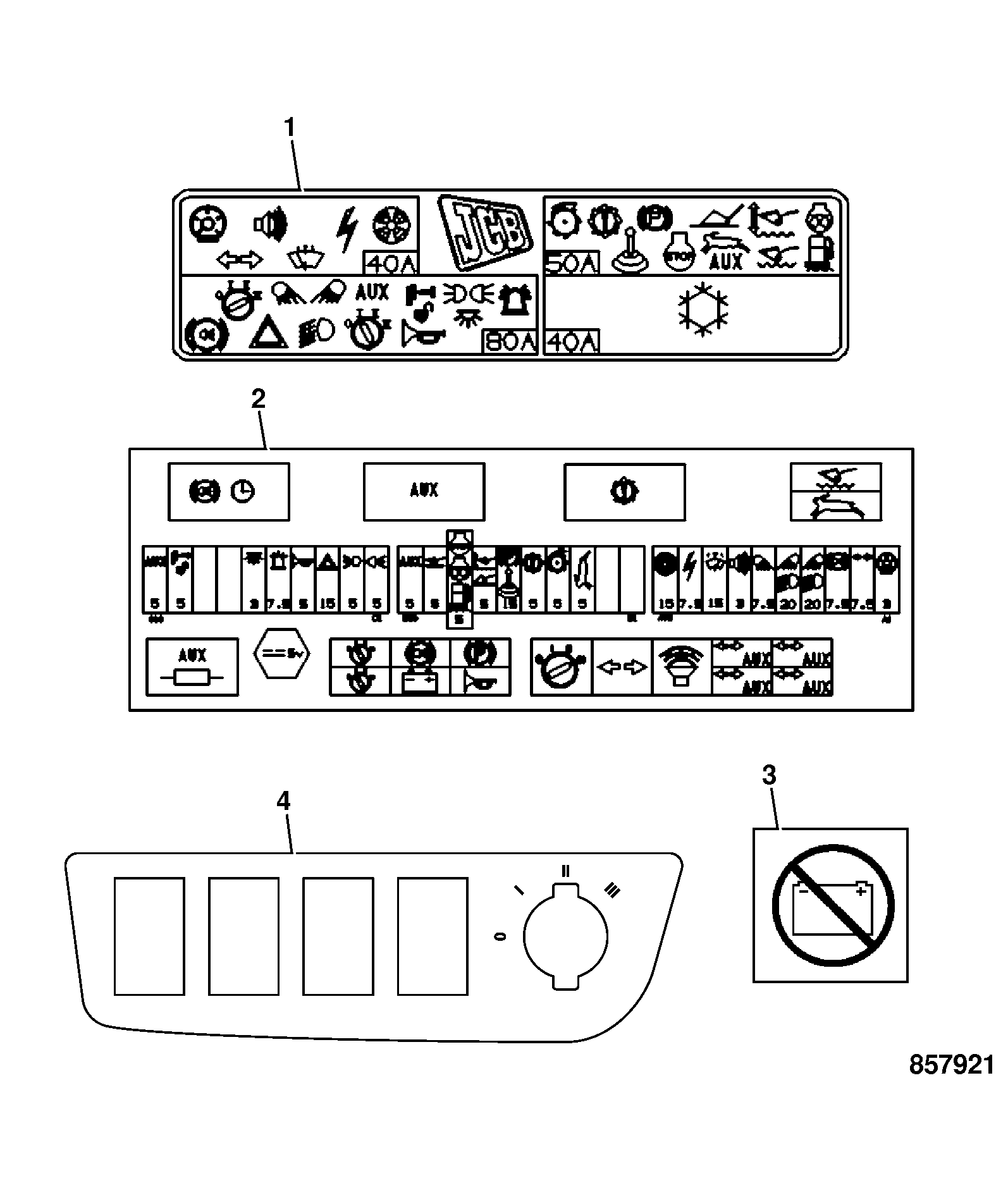 Наклейка 817/20497 JCB