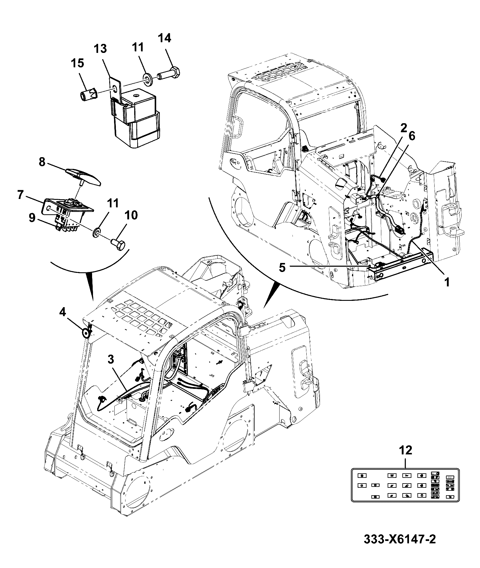 реле 332/X8035 JCB
