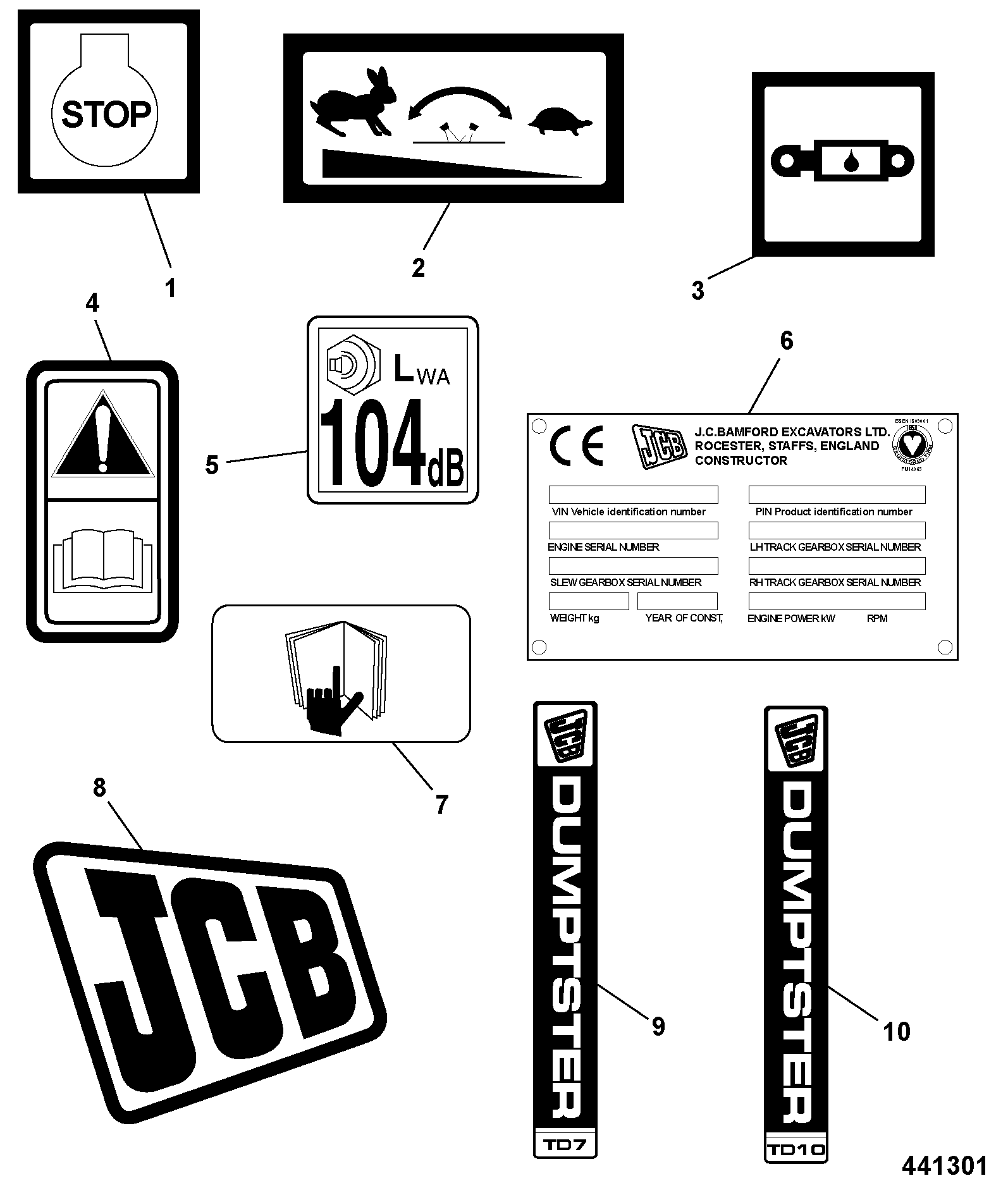 Наклейка 817/18560 JCB