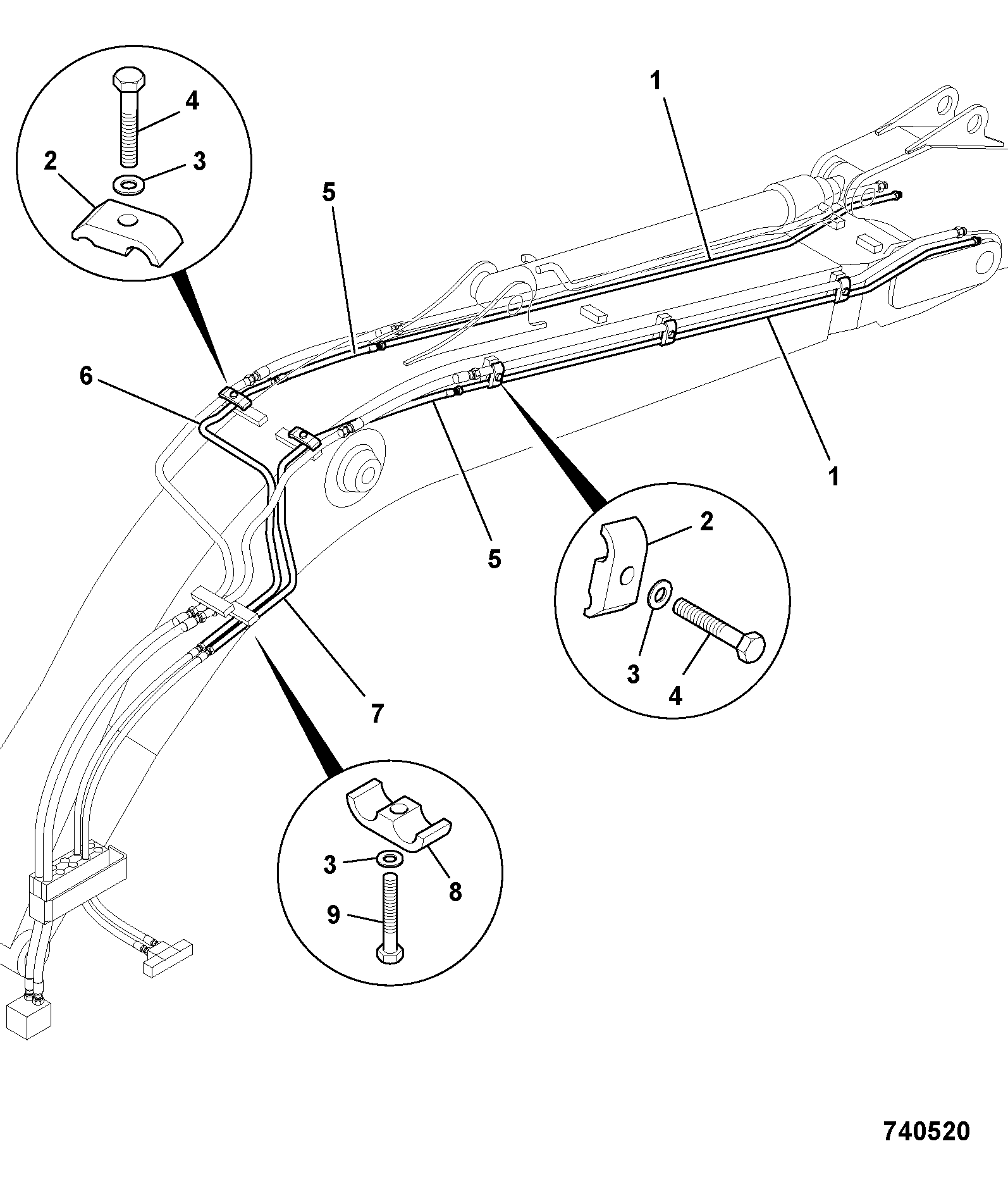 Труба 335/08640 JCB