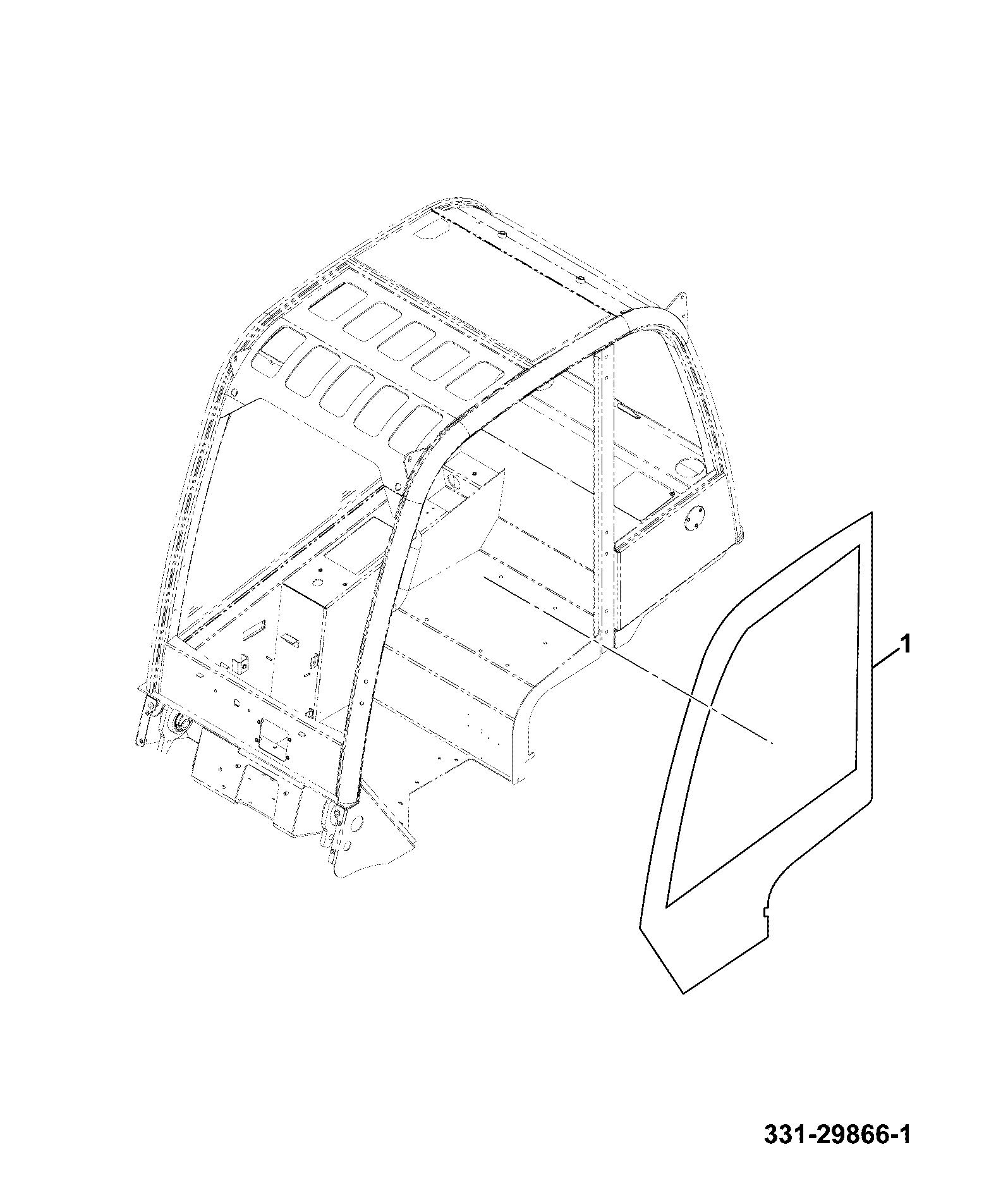 Дверь 331/29866 JCB