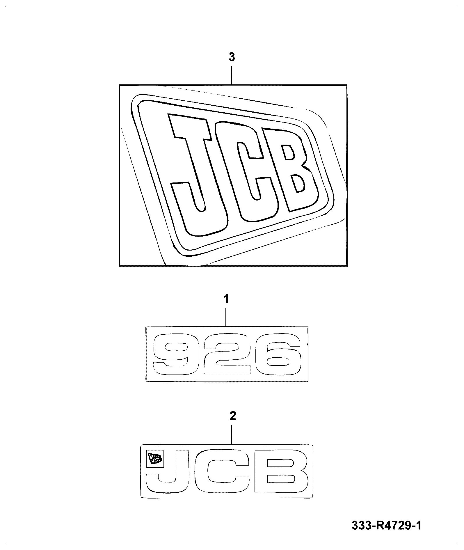 Наклейка 333/R4658 JCB