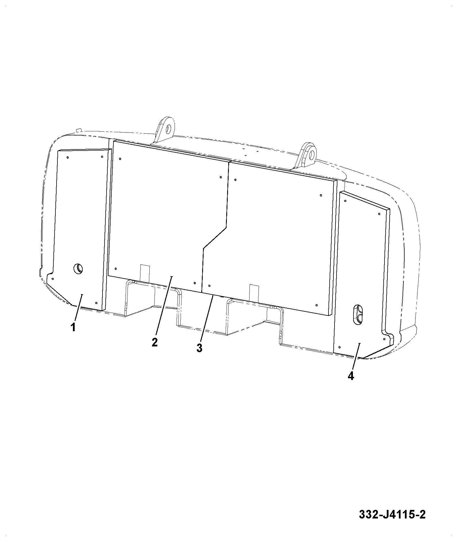 Панель 332/J4117 JCB