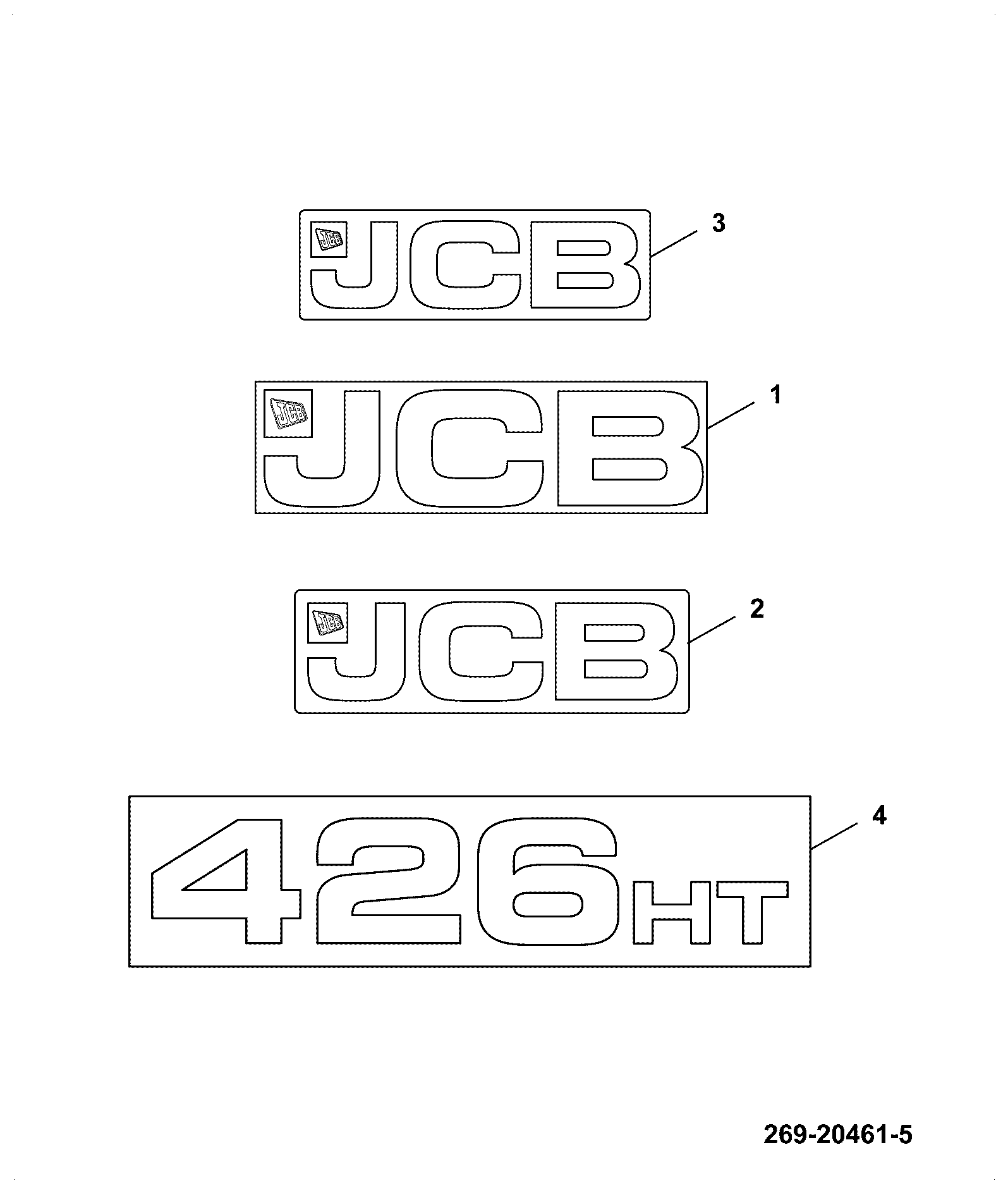 Наклейка 333/R5384 JCB