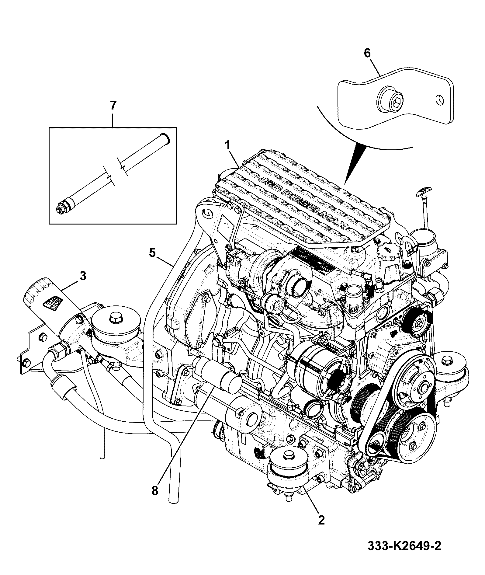 Двигатель 333/K2664 JCB