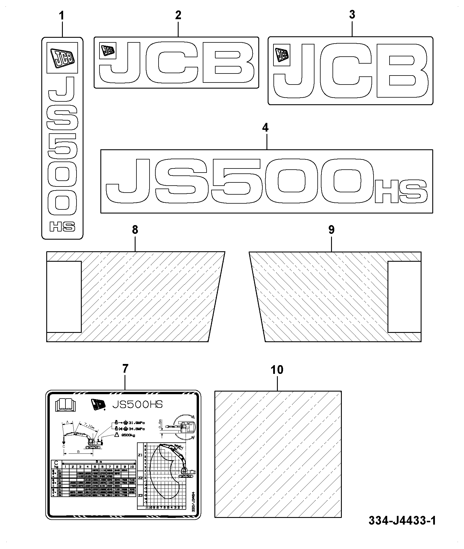 Схема 334/J4496 JCB