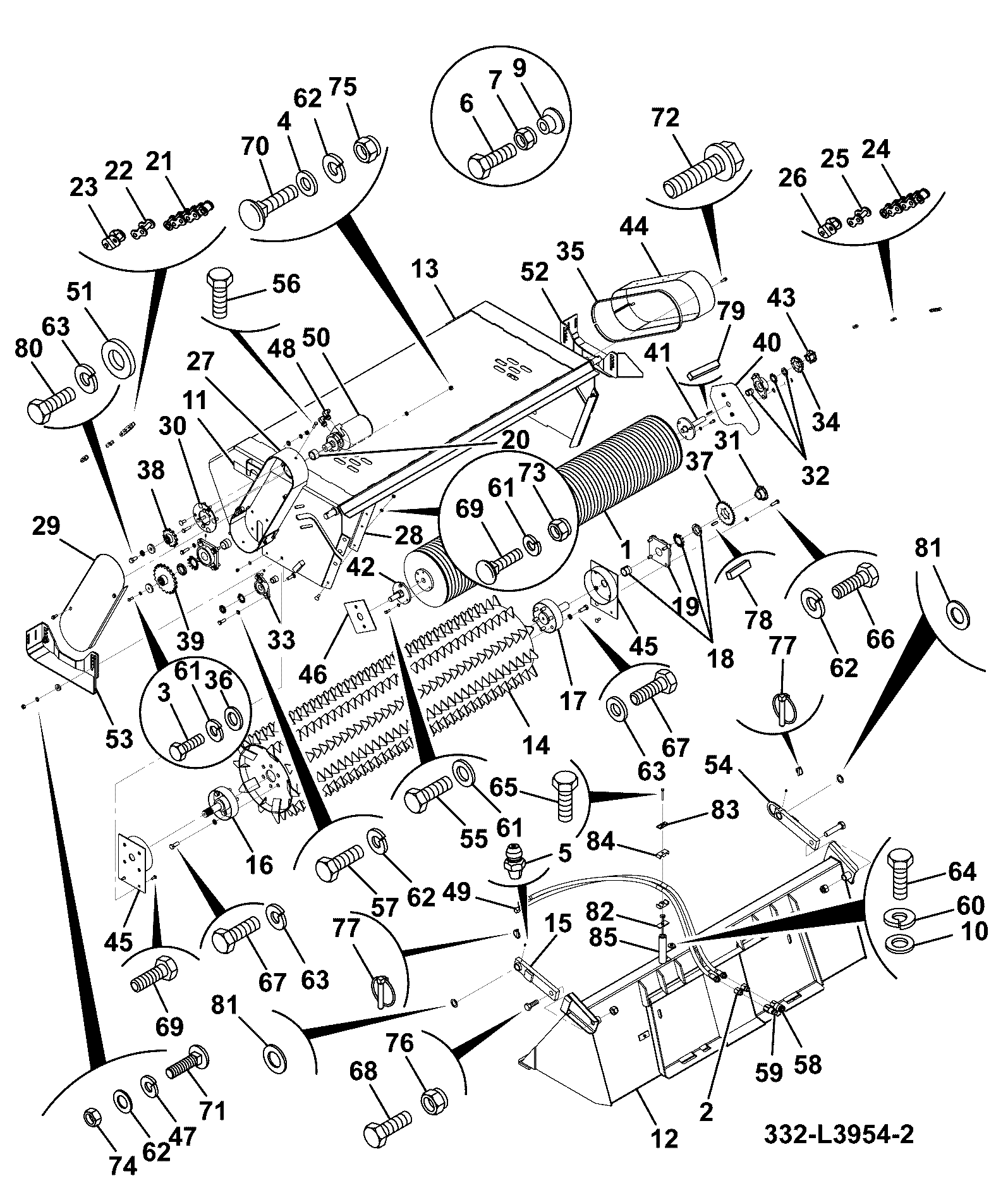 Болт 332/C5495 JCB