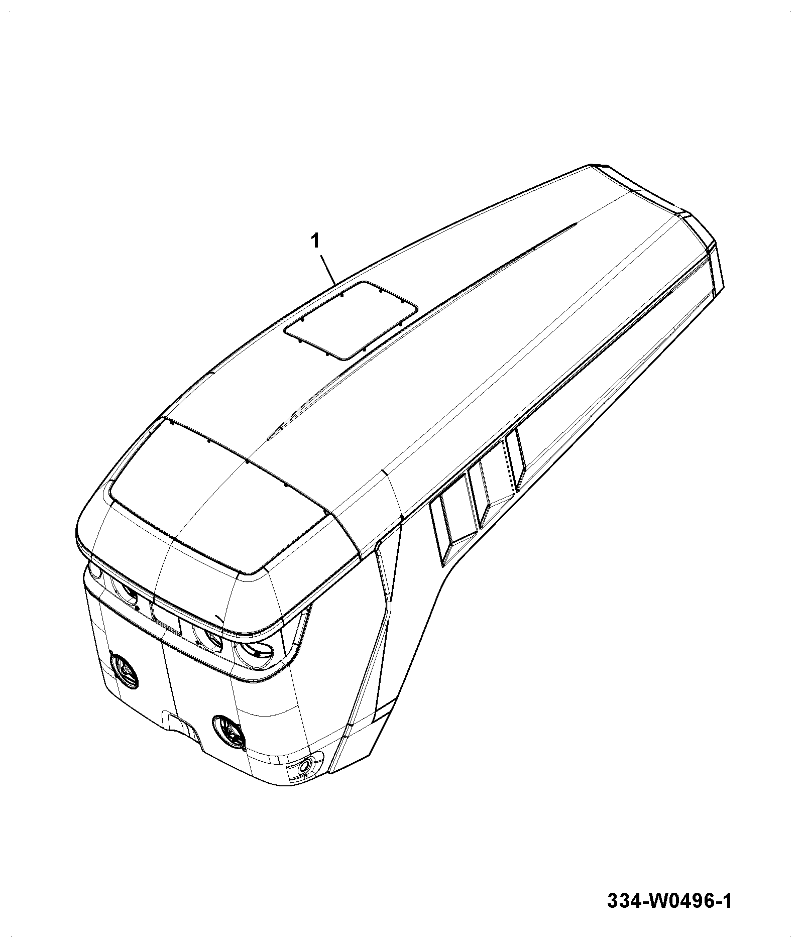 Капот 334/W0052 JCB