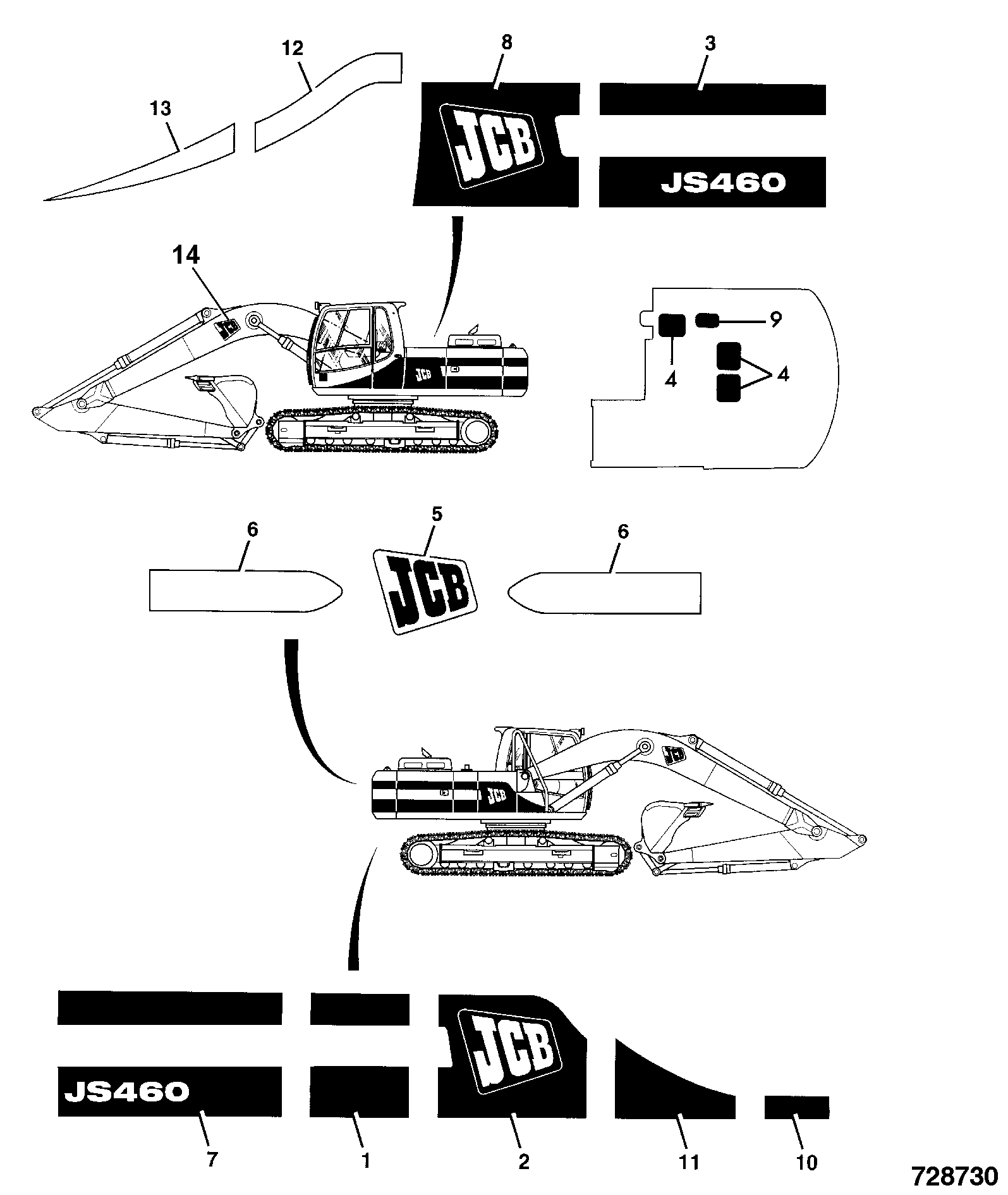 Наклейка 817/17196 JCB