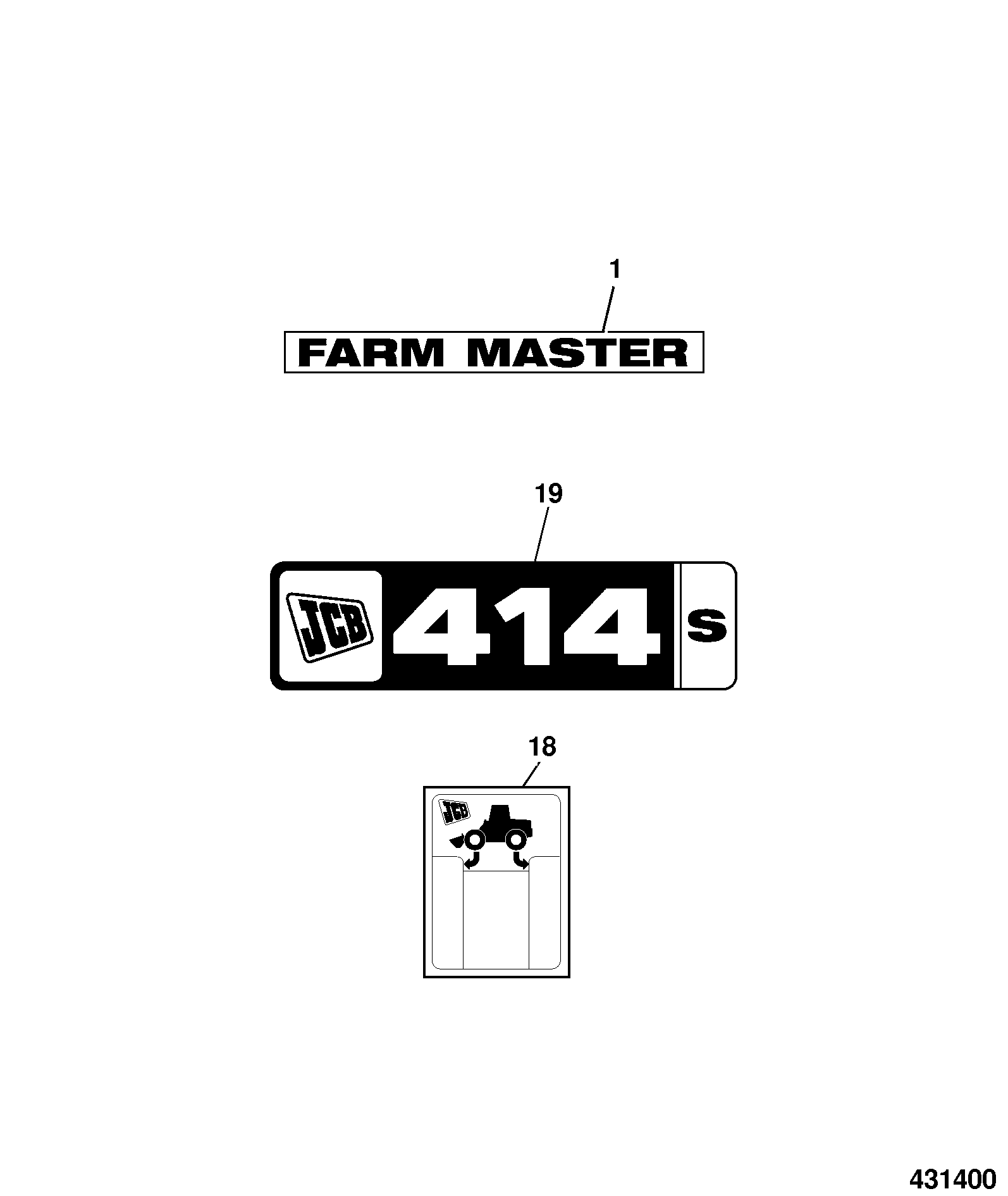 Наклейка 817/18214 JCB