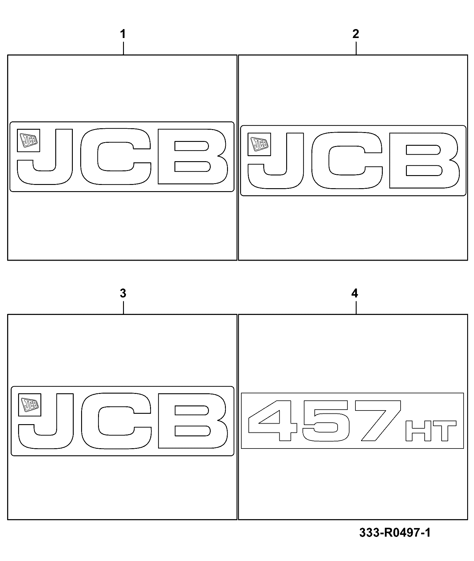 Наклейка 333/T8485 JCB