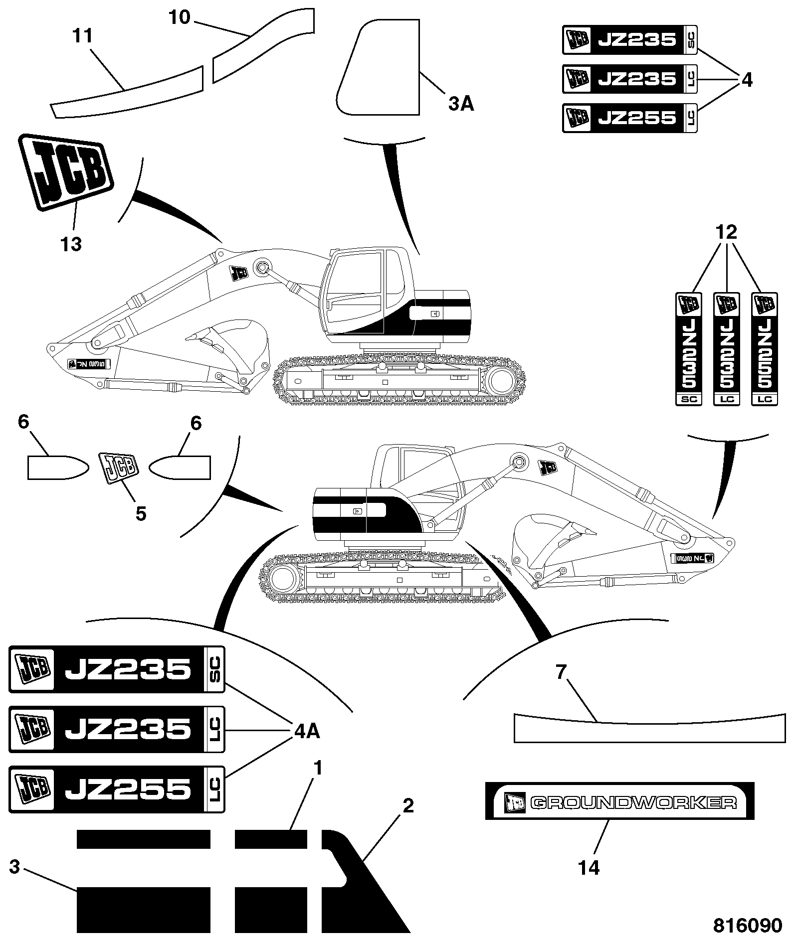 Наклейка 817/20132 JCB