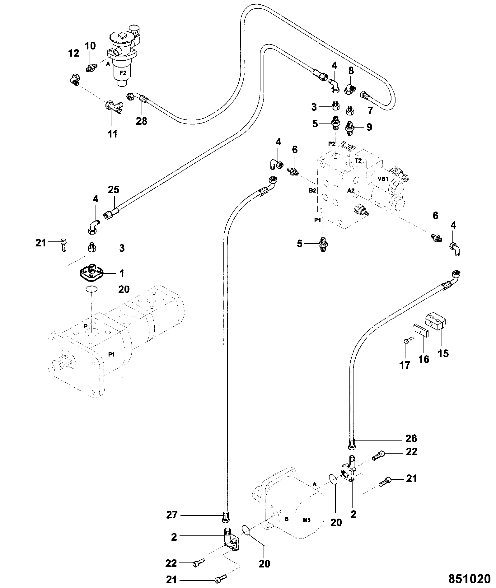 Шланг 2883/34556 JCB
